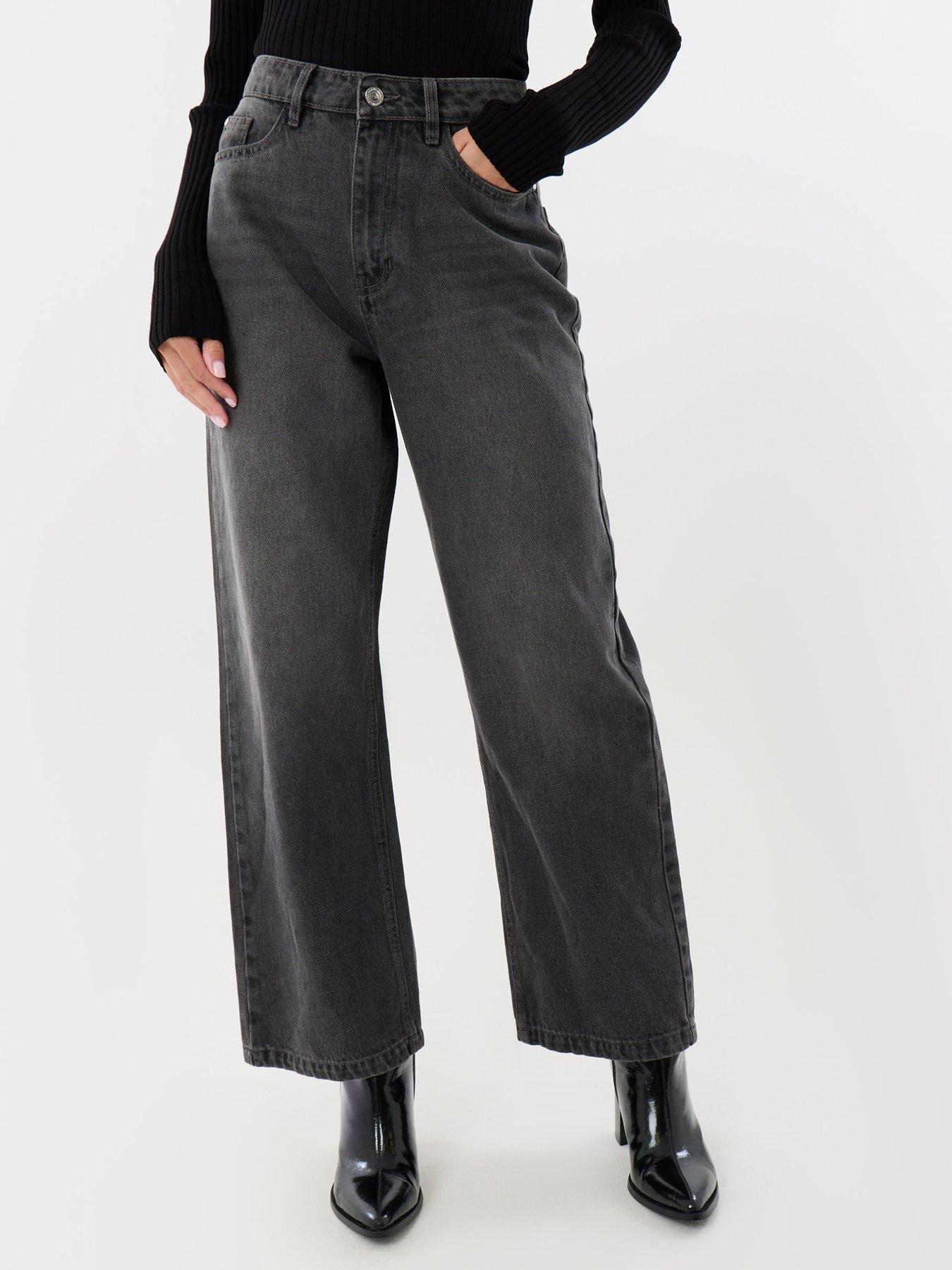 Image 1 of 5 of Threadbare Ladies Tennessee Wide Leg Jean - Grey Wash