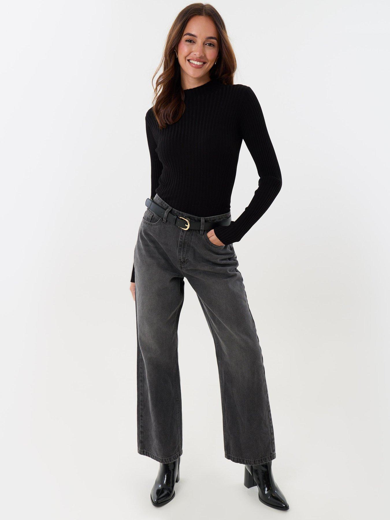 Image 3 of 5 of Threadbare Ladies Tennessee Wide Leg Jean - Grey Wash