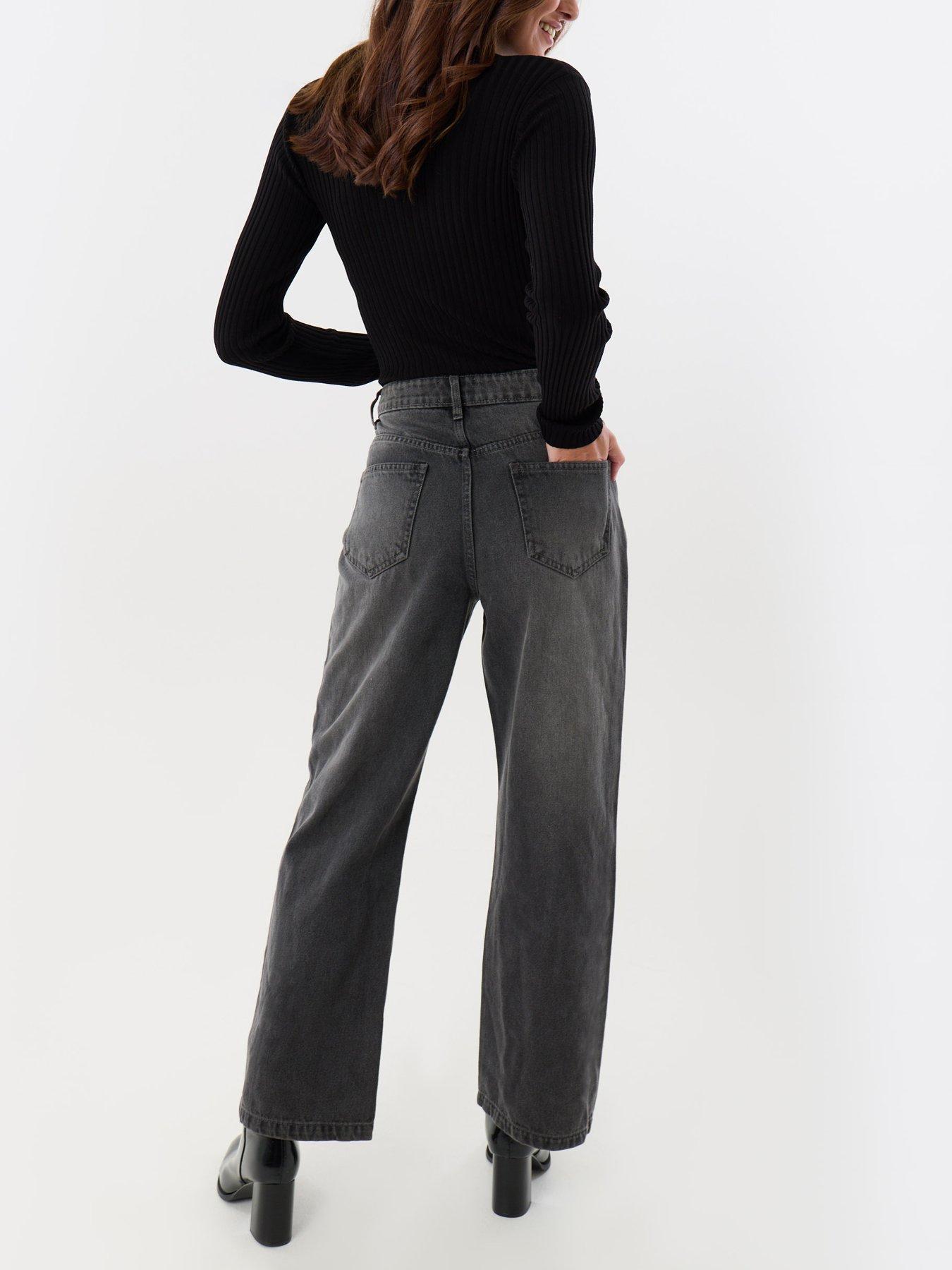 Image 4 of 5 of Threadbare Ladies Tennessee Wide Leg Jean - Grey Wash