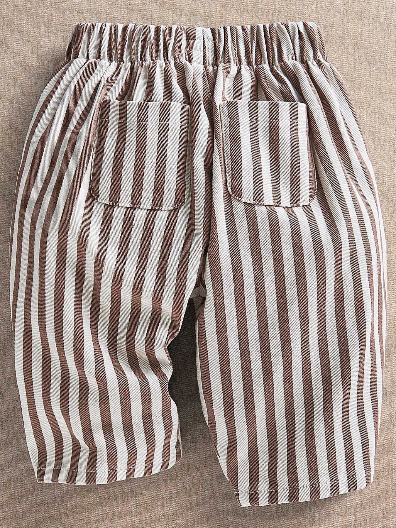 Image 2 of 4 of Mamas & Papas Baby Unisex Stripe Straight Wide-leg Trousers - Multi