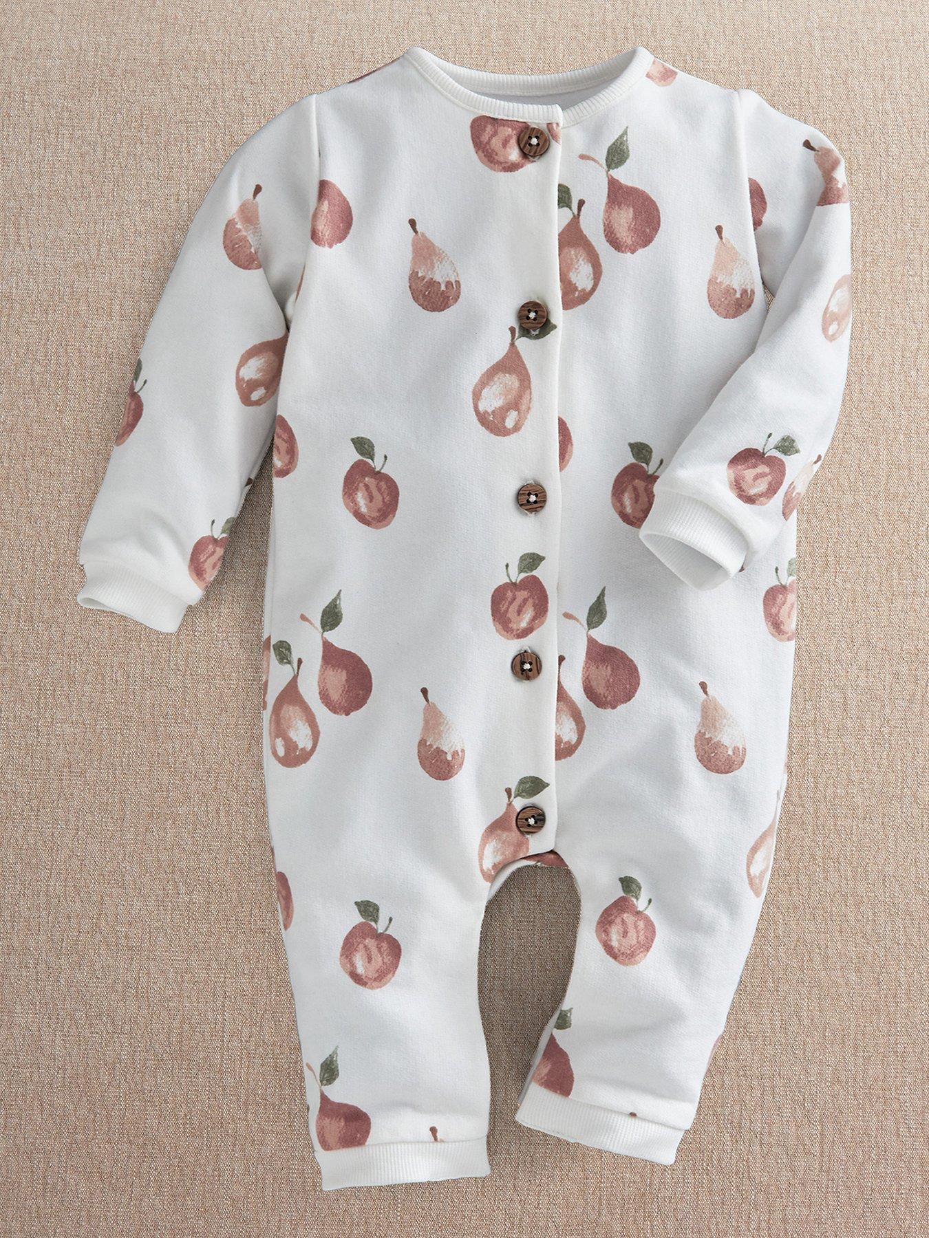 Mamas & Papas Baby Girls Fruit Print Romper - Pink