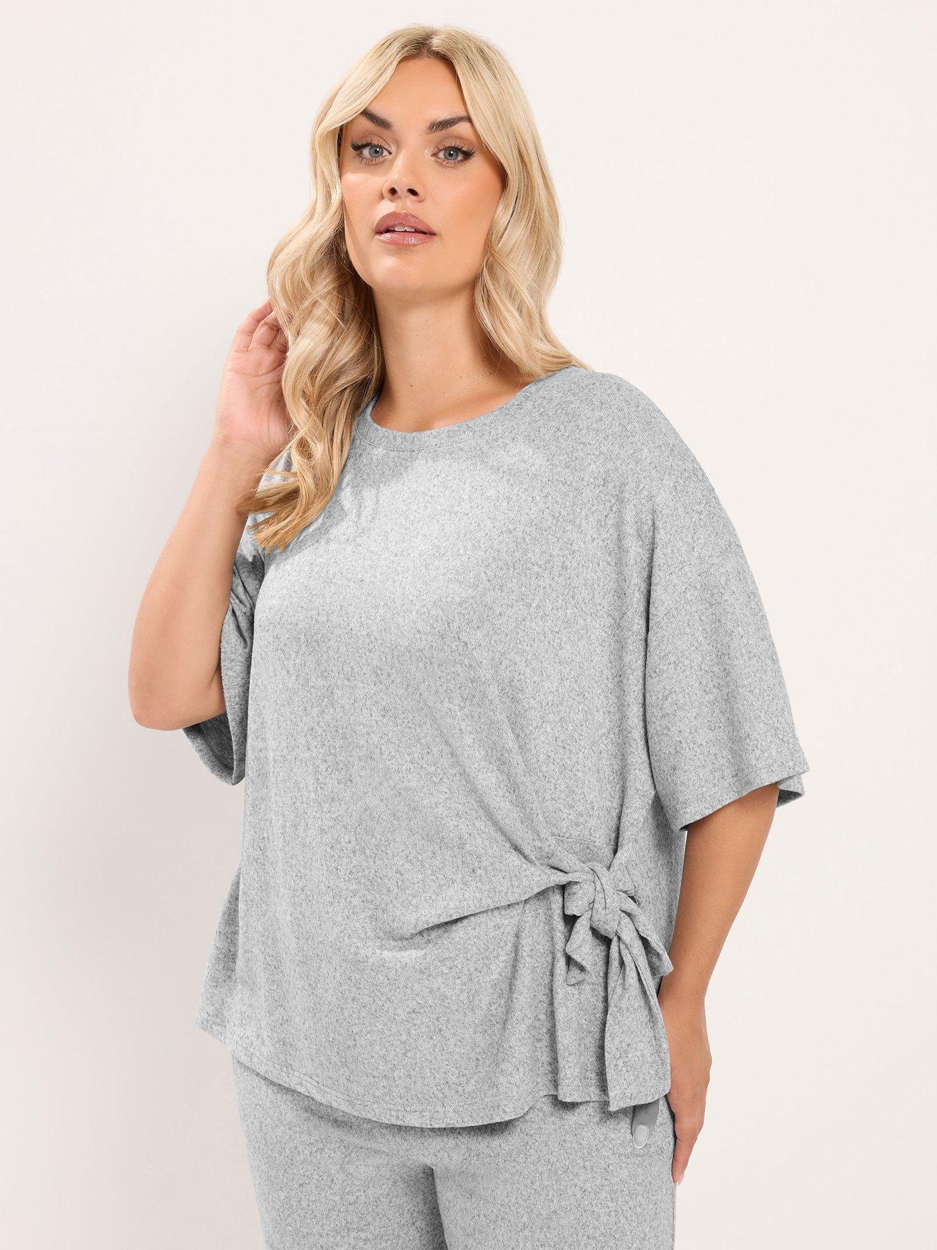 Image 1 of 4 of Yours Curve Twist Knot Co Ord Top - Grey