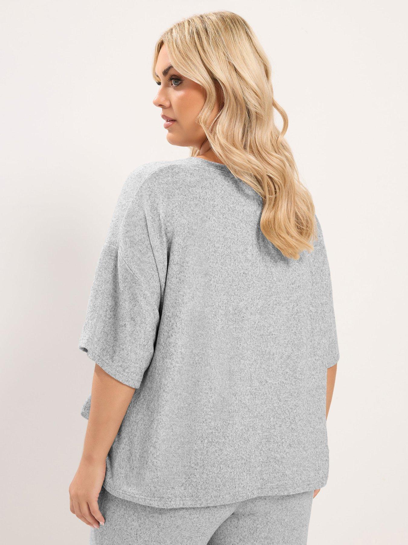 Image 2 of 4 of Yours Curve Twist Knot Co Ord Top - Grey