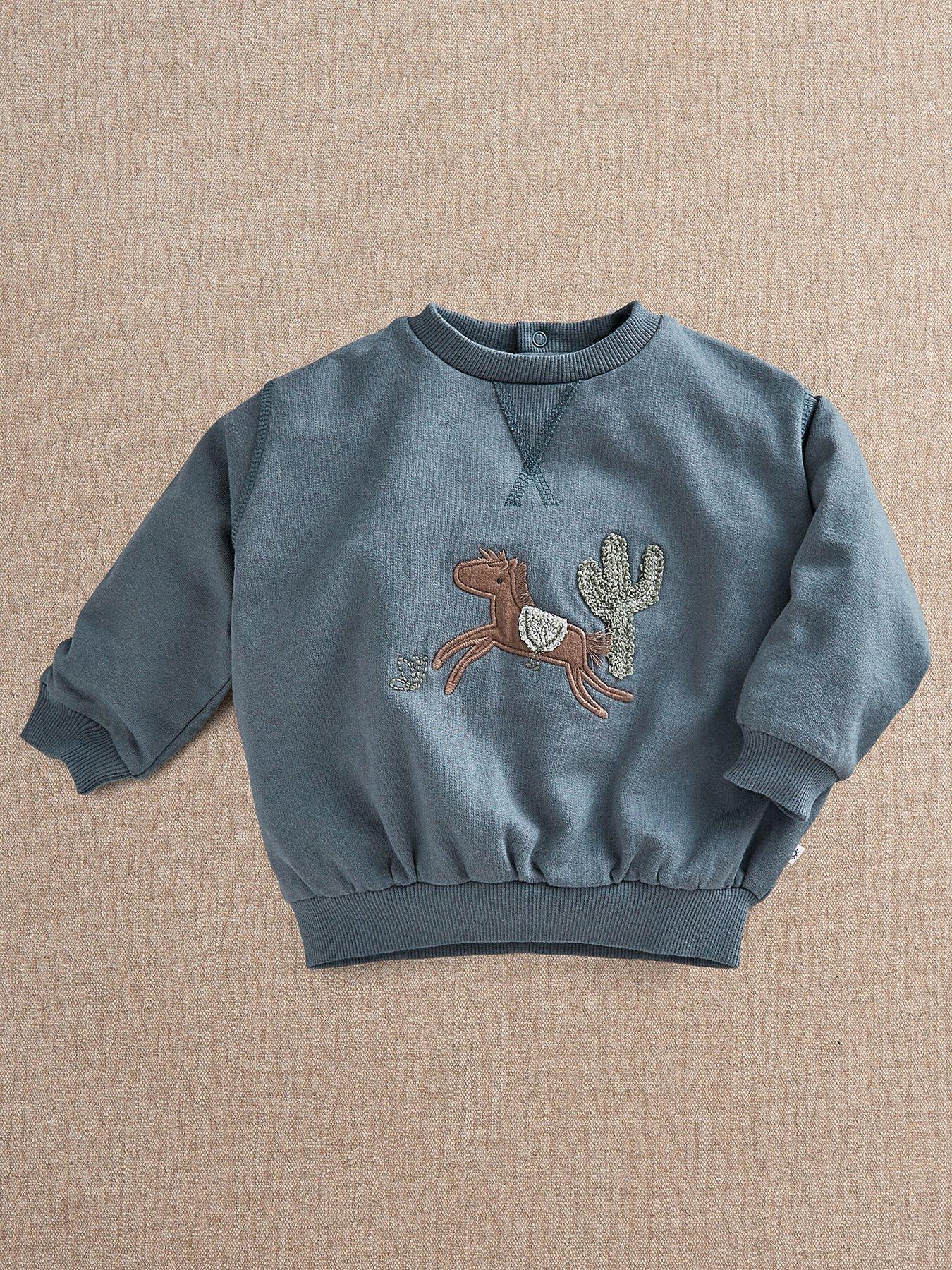 Mamas & Papas Baby Boys Pony Sweatshirt - Blue