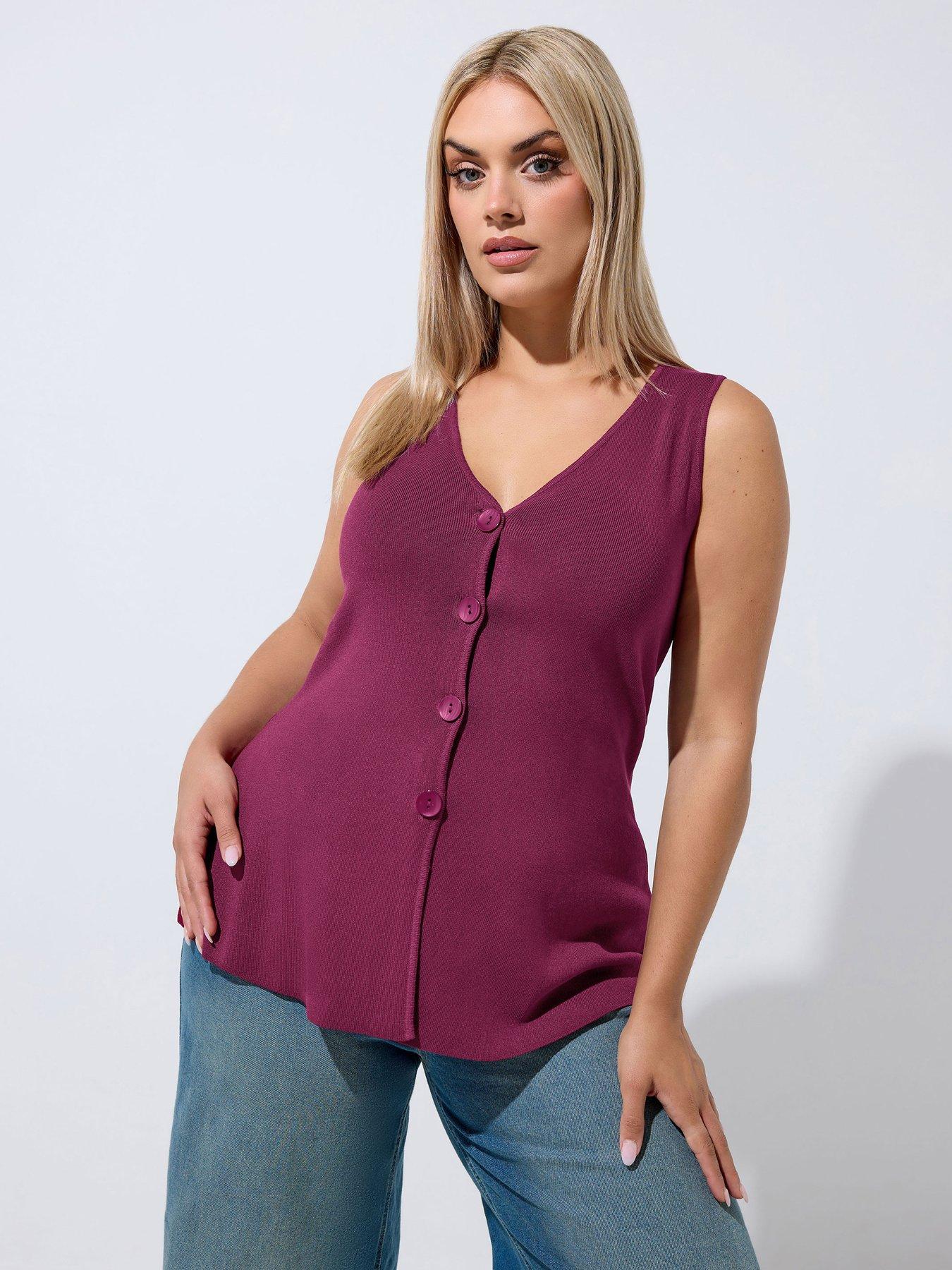 Yours Curve Flare Hem Waistcoat