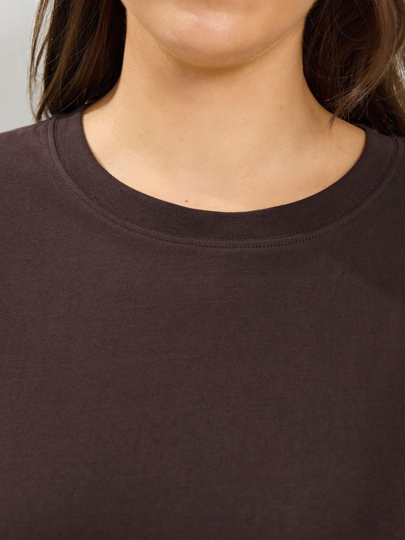 Image 4 of 4 of Yours Women's Curve Long Sleeve Oversize Top - Brown