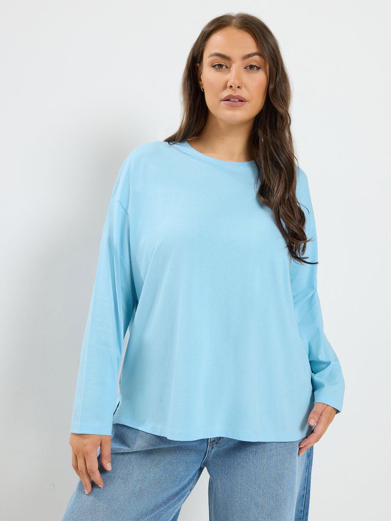 Image 1 of 4 of Yours Curve Long Sleeve Oversize Top