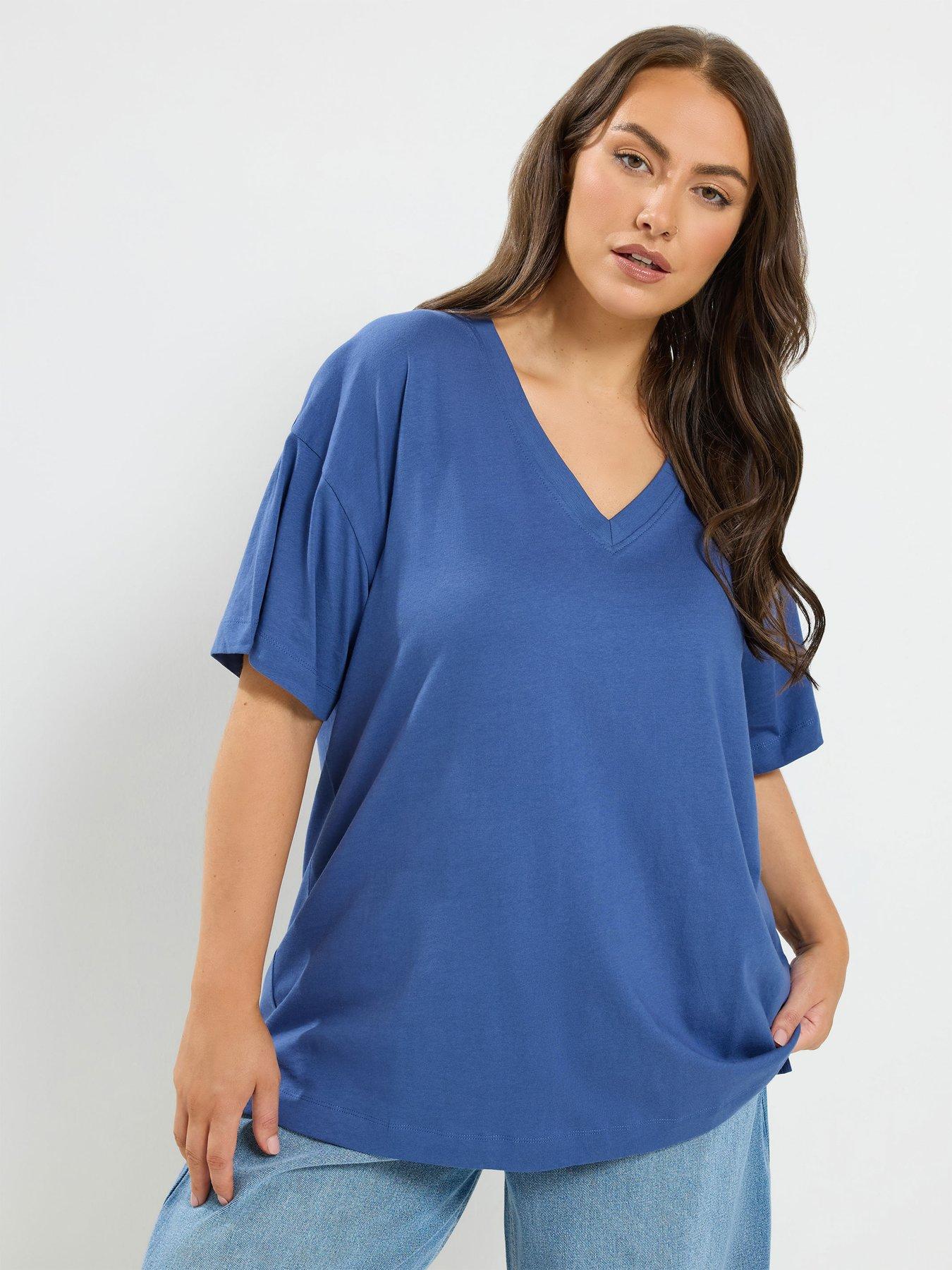 Yours Women's Relaxed Longline T-Shirt - Blue