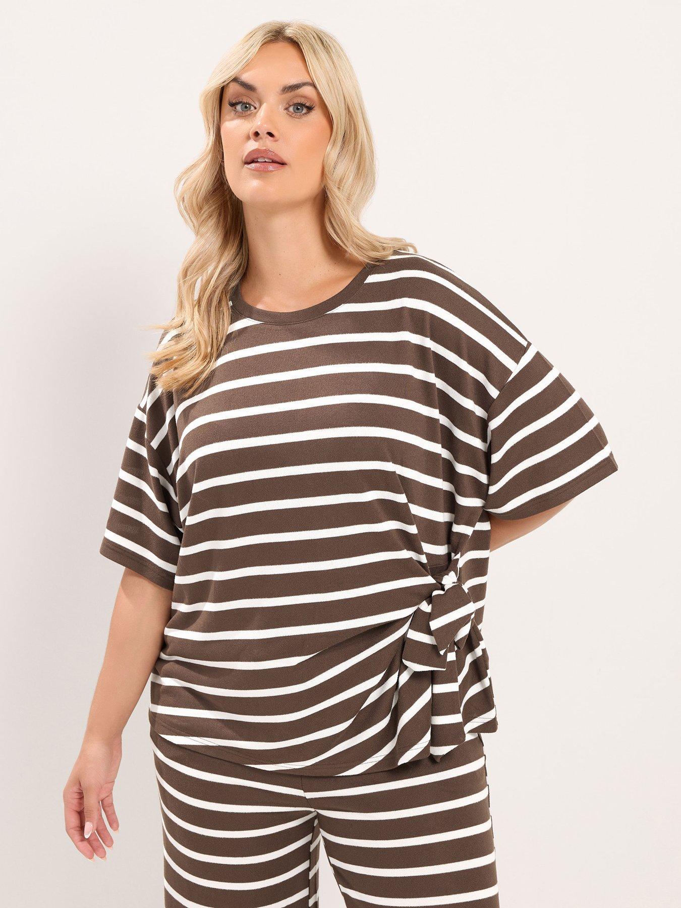 Yours Curve Twist Knot Top - Brown
