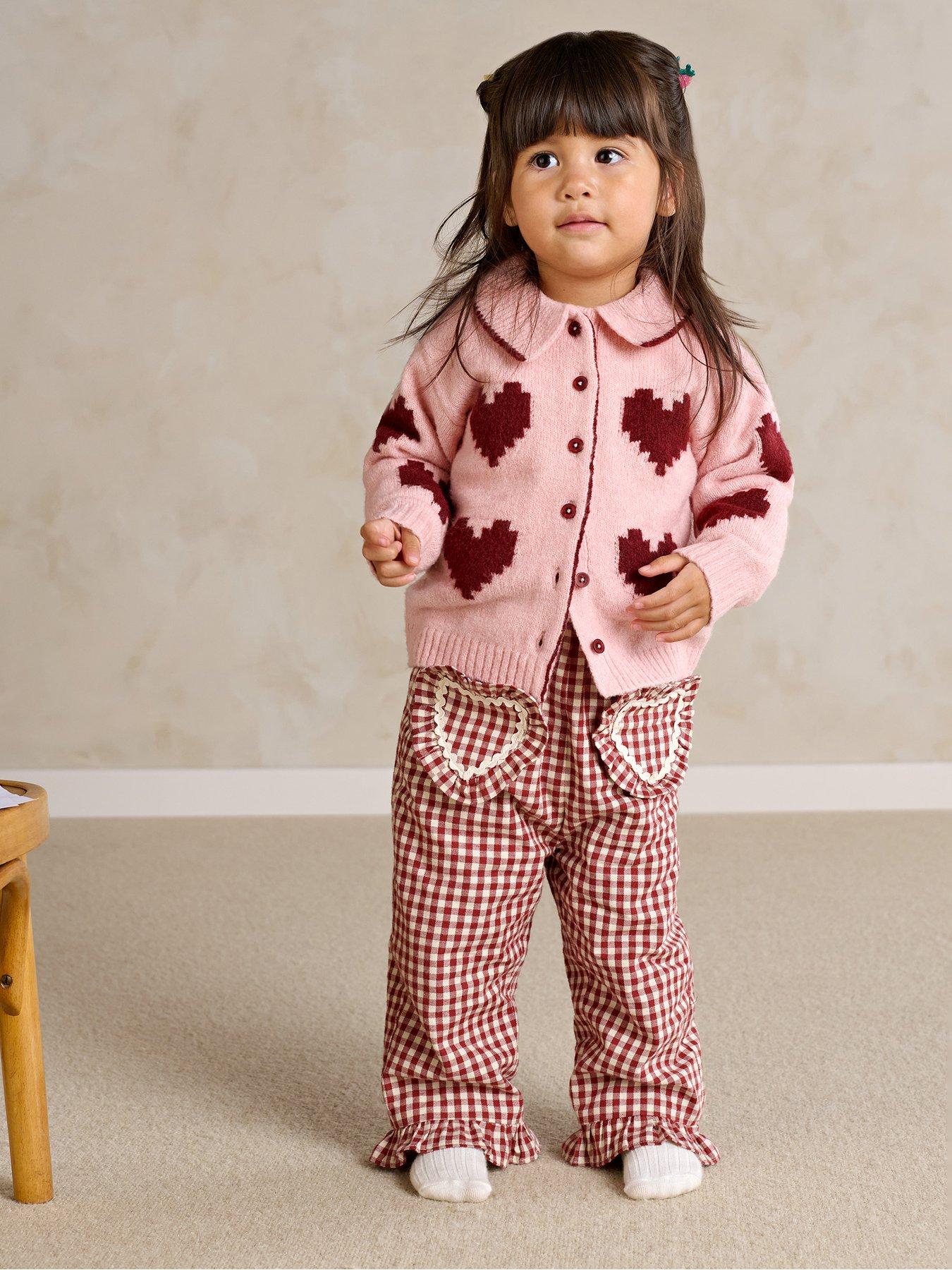 Mamas & Papas Baby Girls Heart Cardigan - Pink