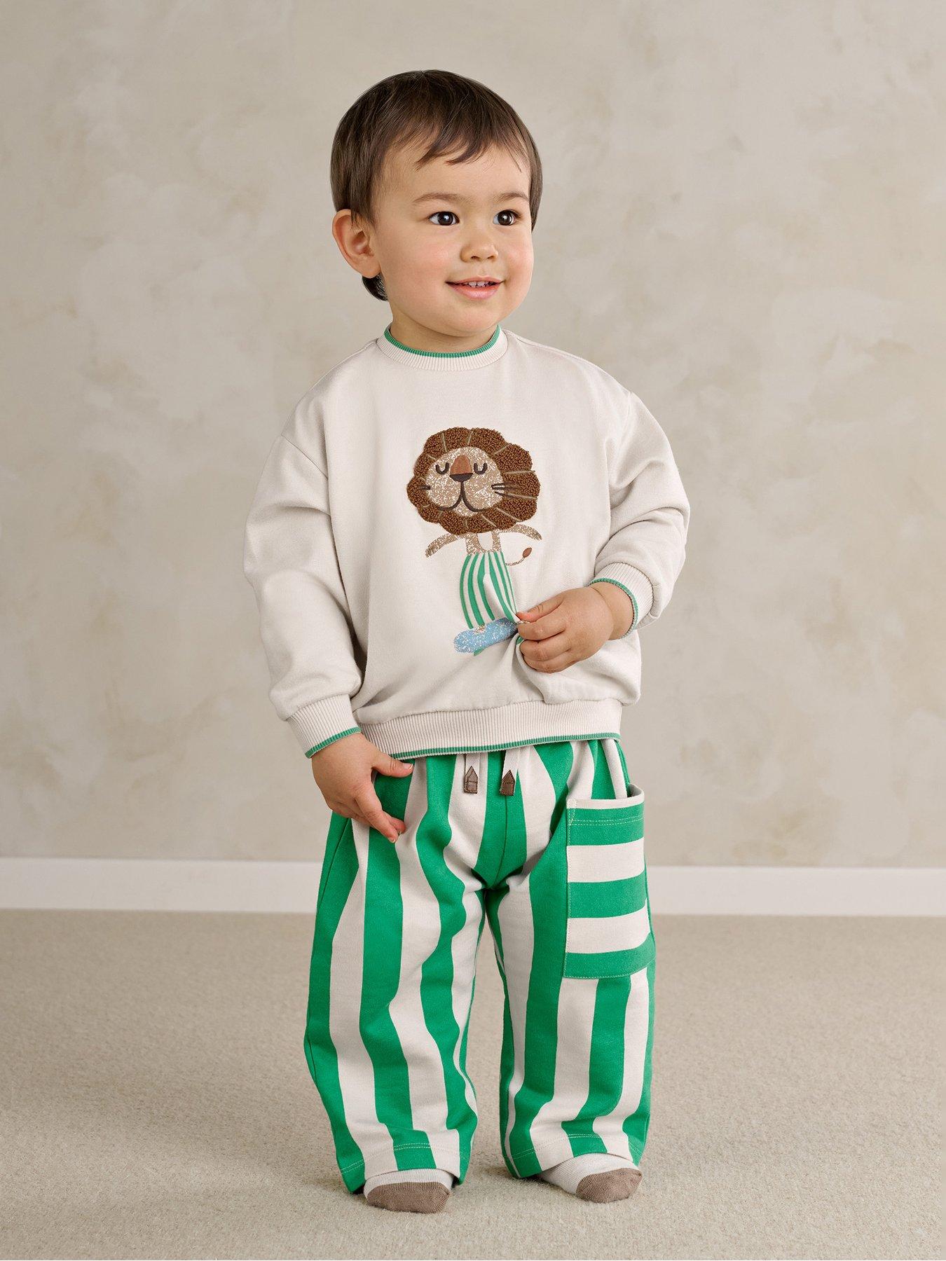 Mamas & Papas Baby Boys Lion Boucle Sweatshirt - Multi