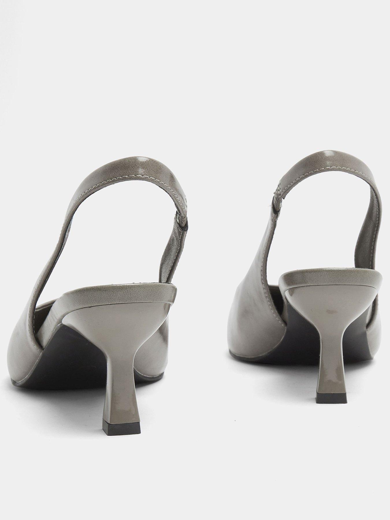 Image 3 of 4 of Yours Curve Wide Fit Slingback Heel - Grey