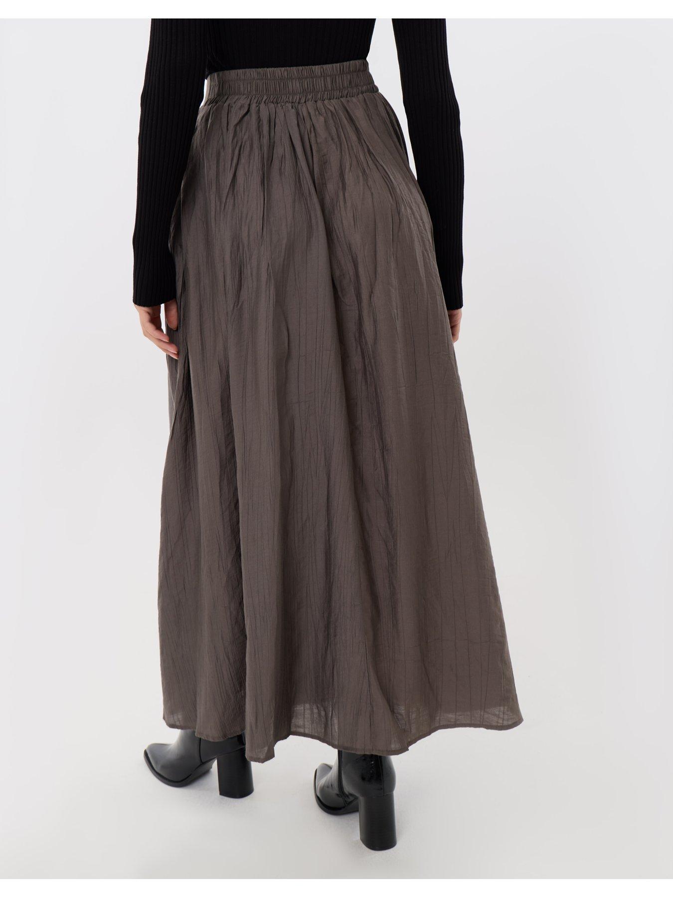 Image 2 of 4 of Threadbare Envelope Waist Midaxi Skirt In Grey