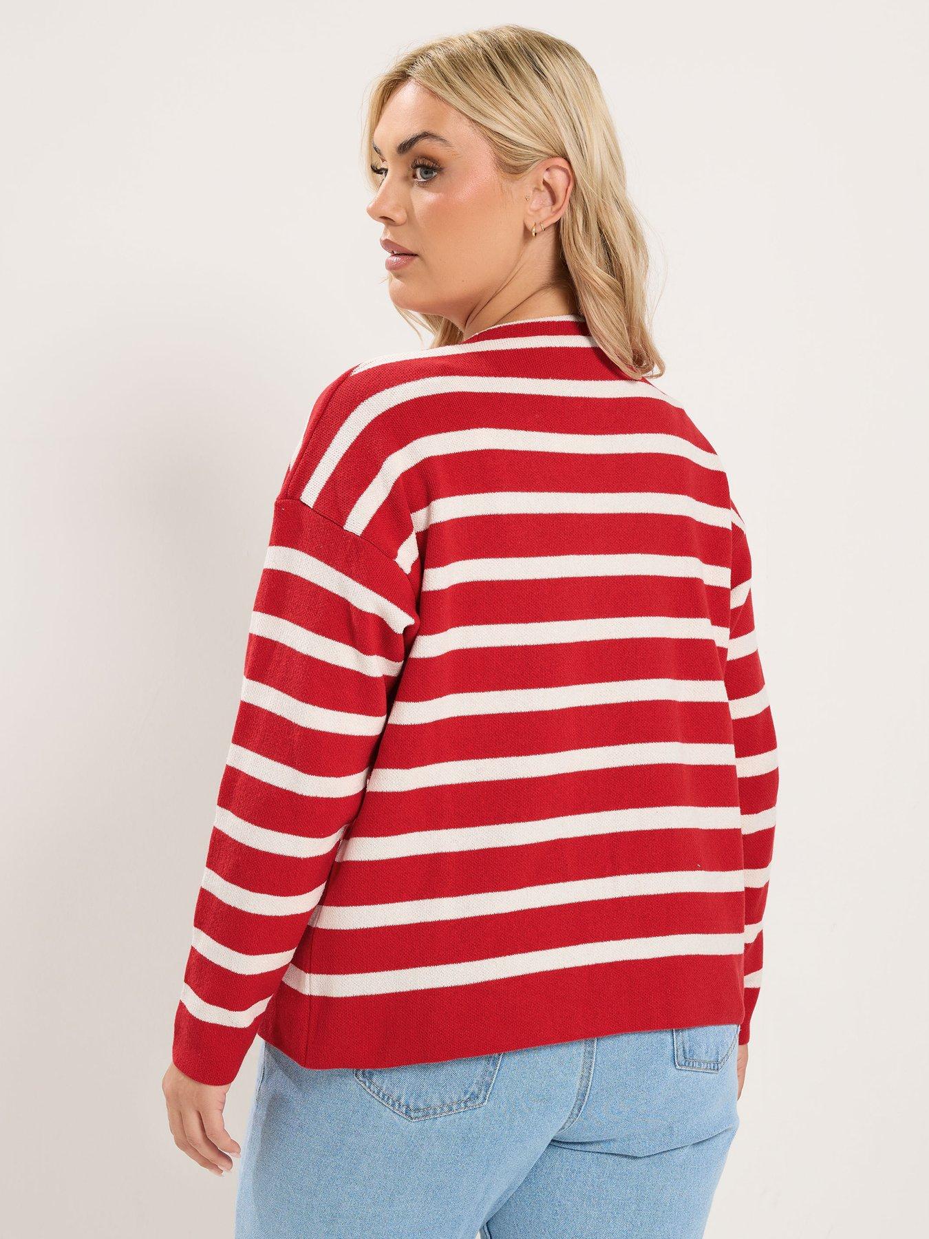 Image 2 of 4 of Yours Curve Stripe Cardigan