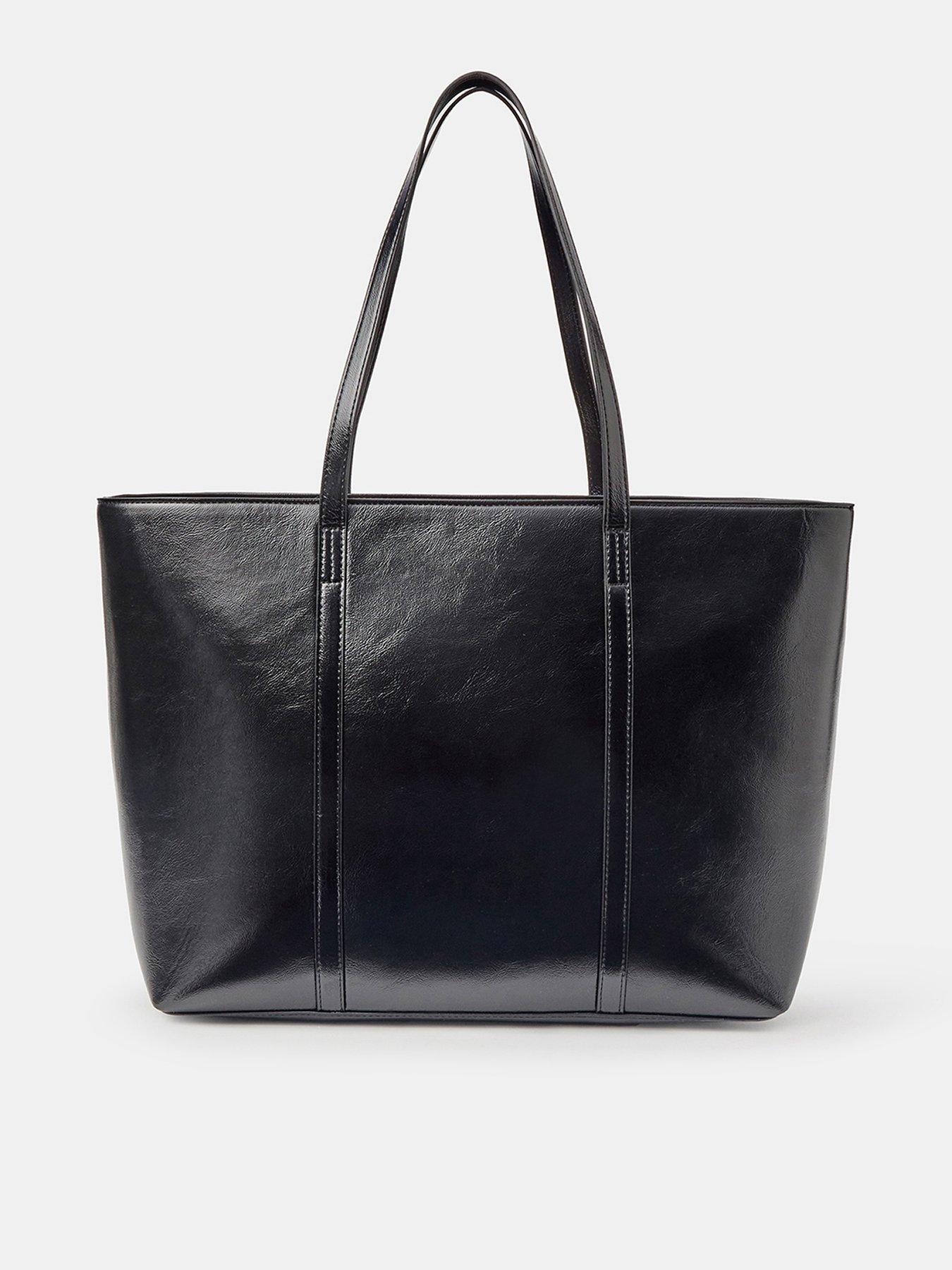 Image 1 of 4 of Accessorize Womens Meredith Zip Top Tote Bag - Black