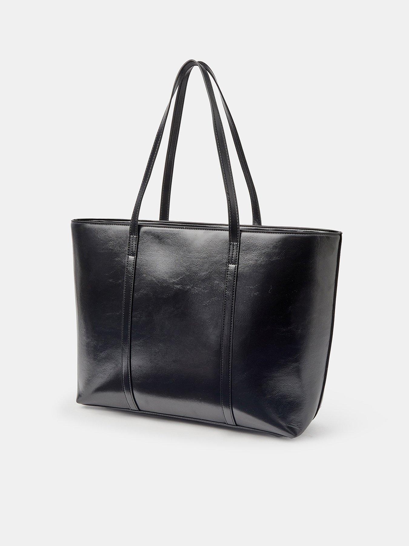 Image 2 of 4 of Accessorize Womens Meredith Zip Top Tote Bag - Black