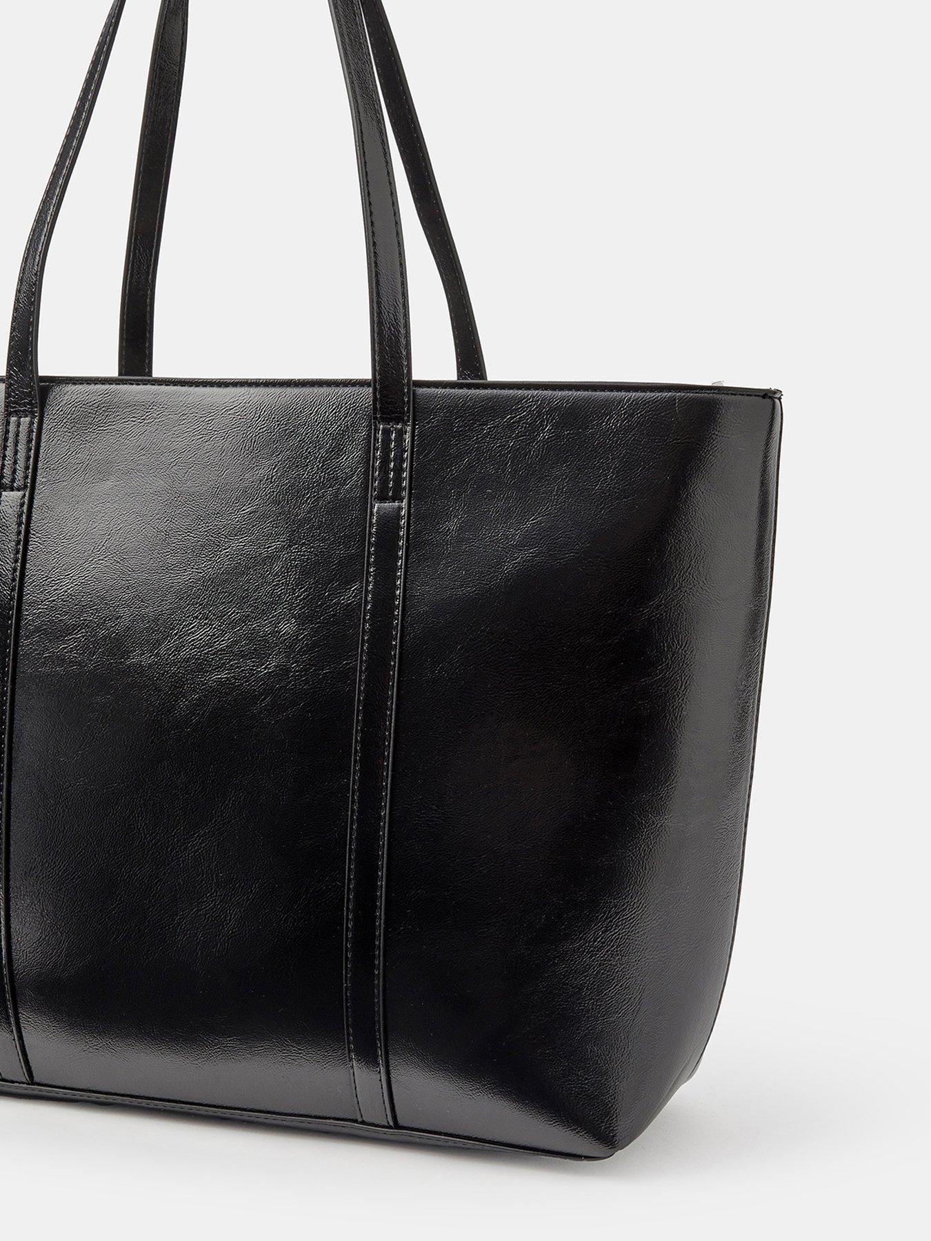 Image 3 of 4 of Accessorize Womens Meredith Zip Top Tote Bag - Black