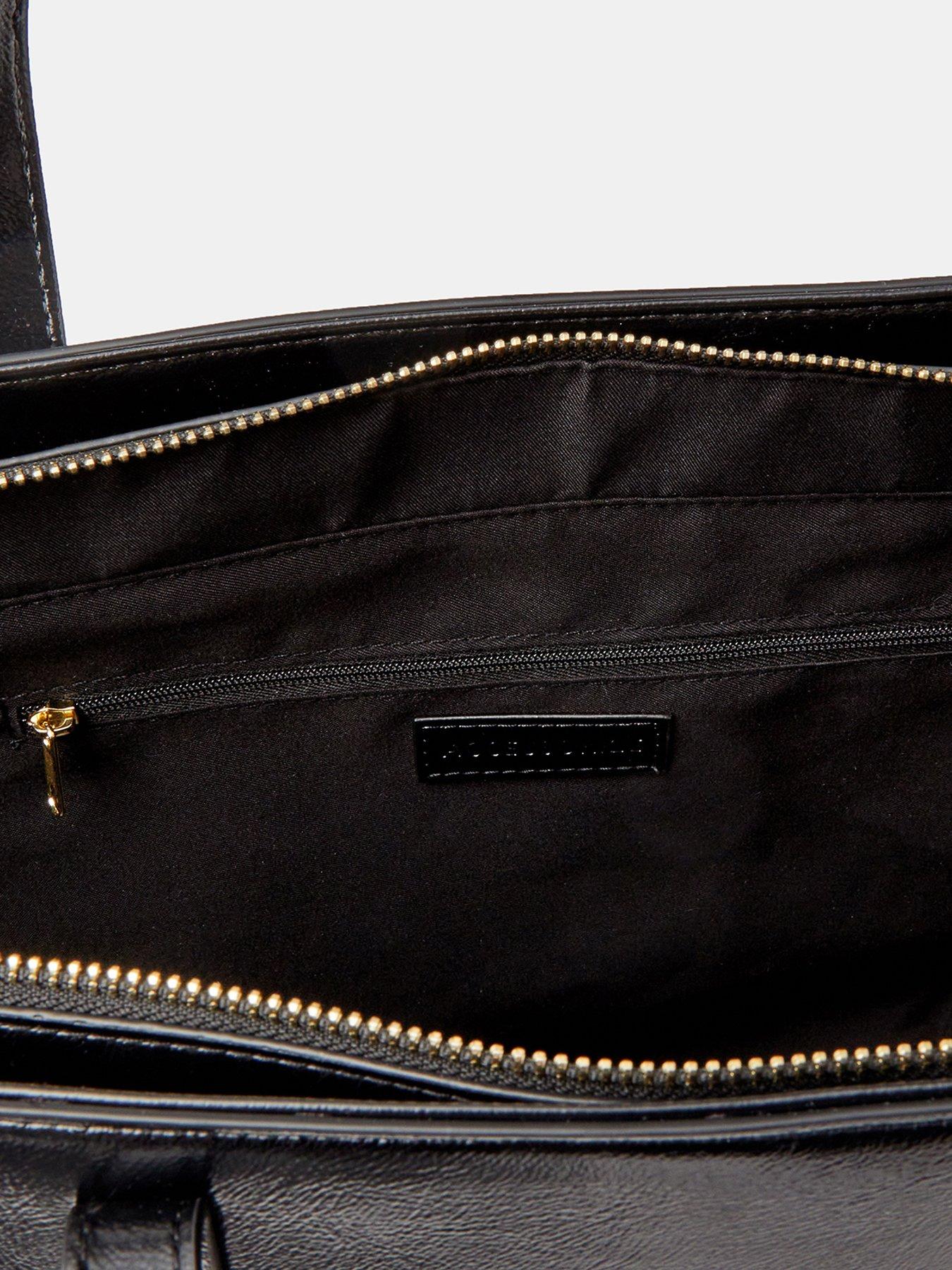 Image 4 of 4 of Accessorize Womens Meredith Zip Top Tote Bag - Black