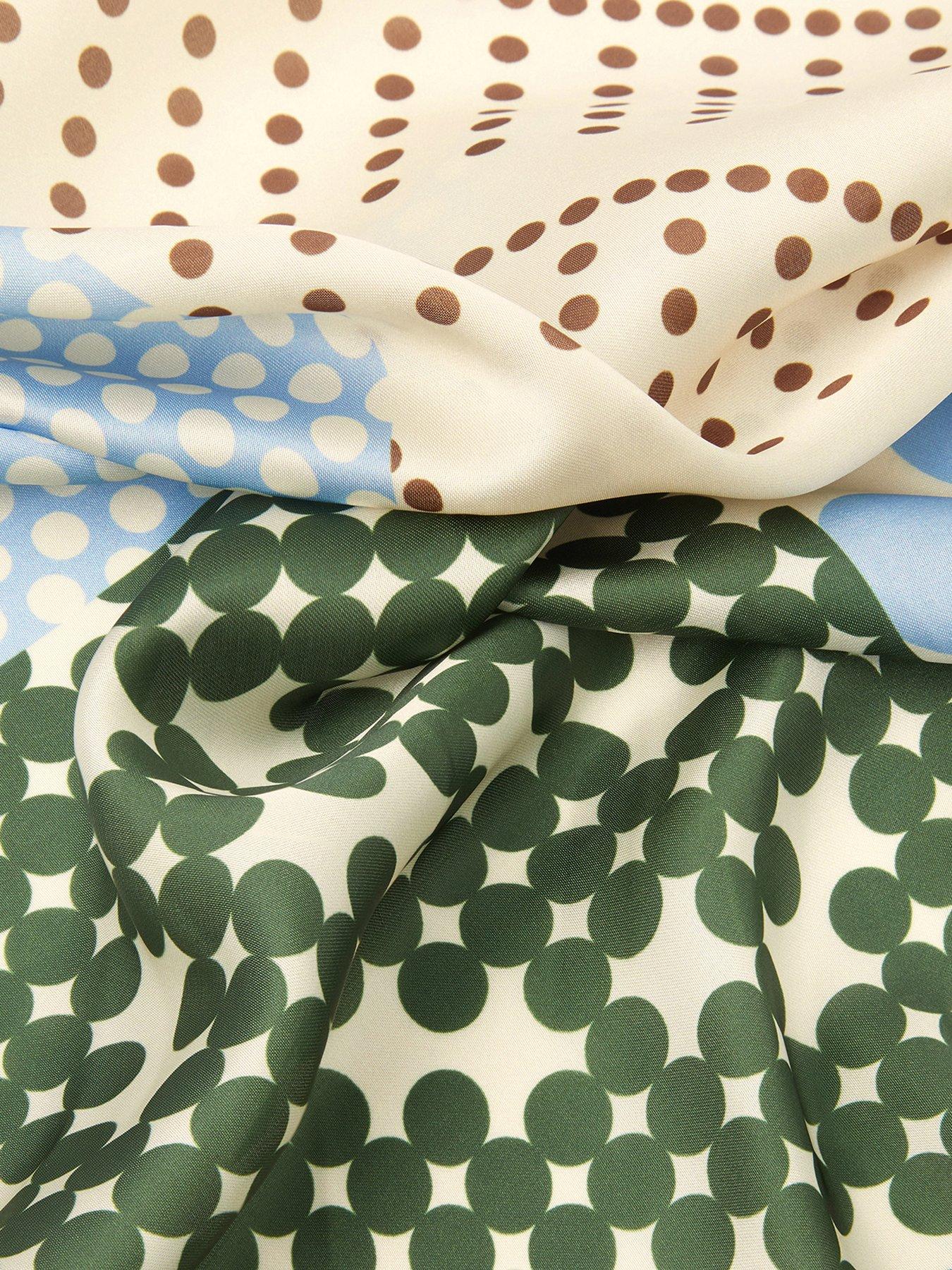 Image 2 of 2 of Accessorize Multi Print Satin Square Scarf - Multi