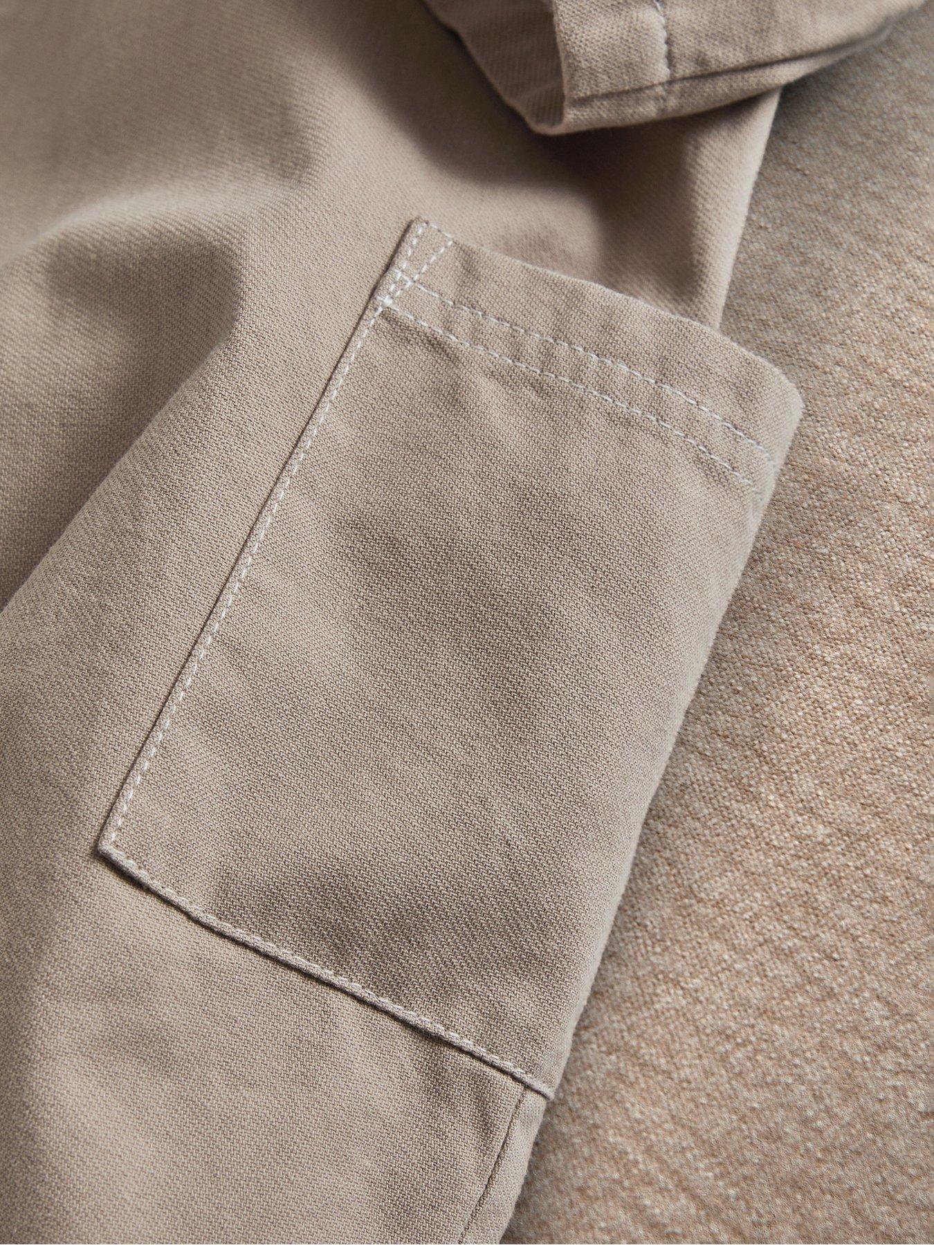Image 4 of 4 of Mamas & Papas Baby Boys Oversized Boiler Suit Romper - Beige