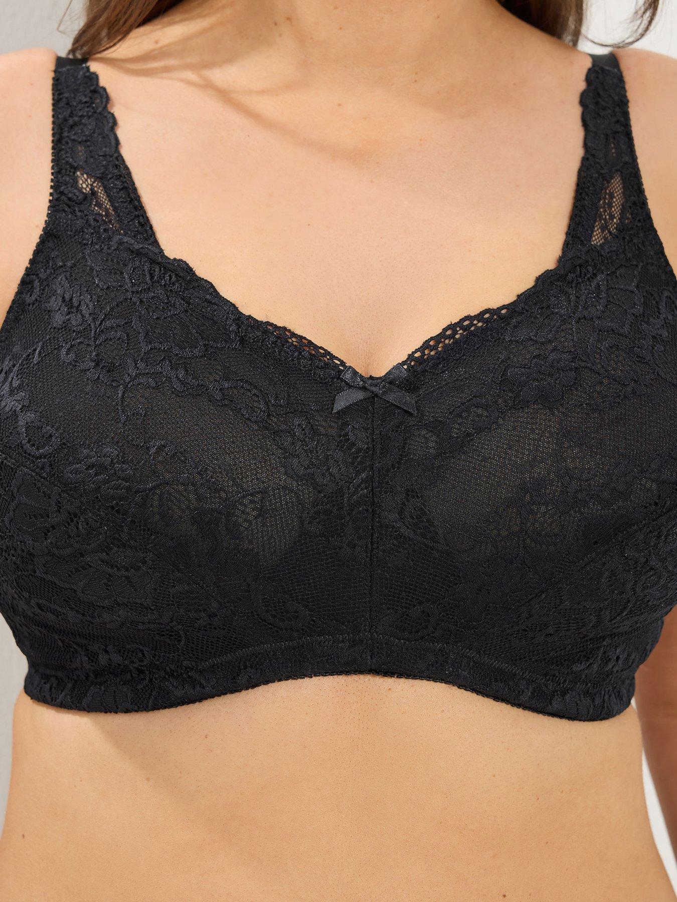 Image 4 of 4 of Yours Curve Lace Total Support Bra
