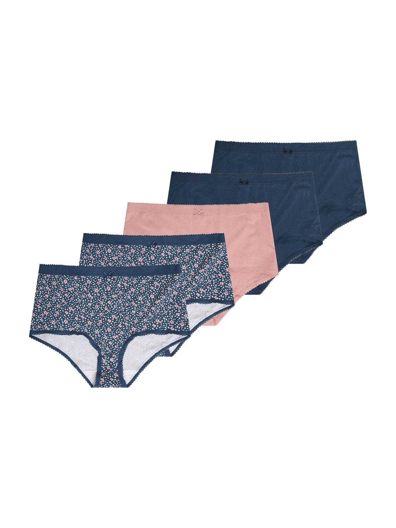 Yours Curve 5 Pack Ditsy Floral Full Briefs
