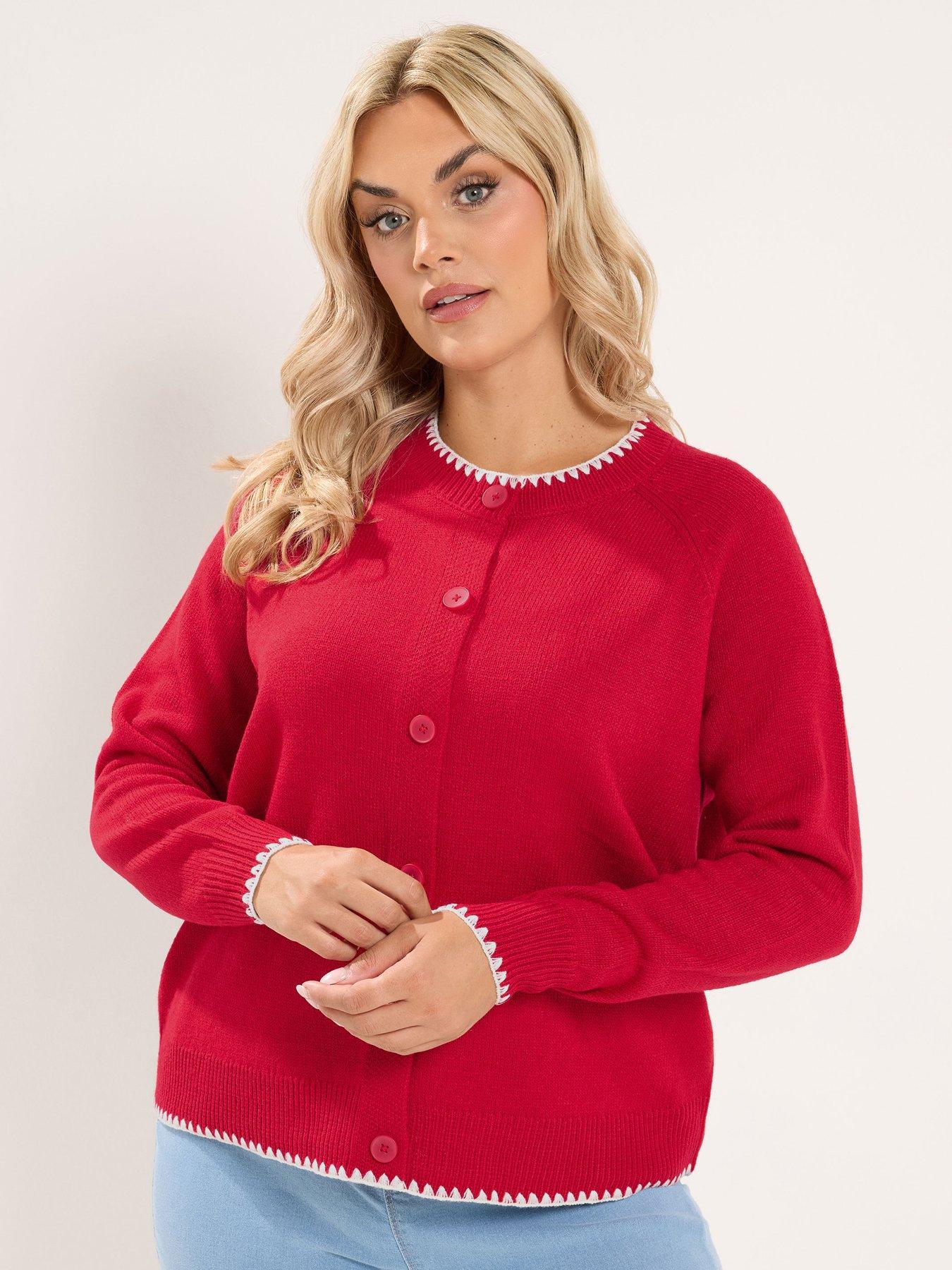 Image 1 of 4 of Yours Curve Stitch Crew Cardigan