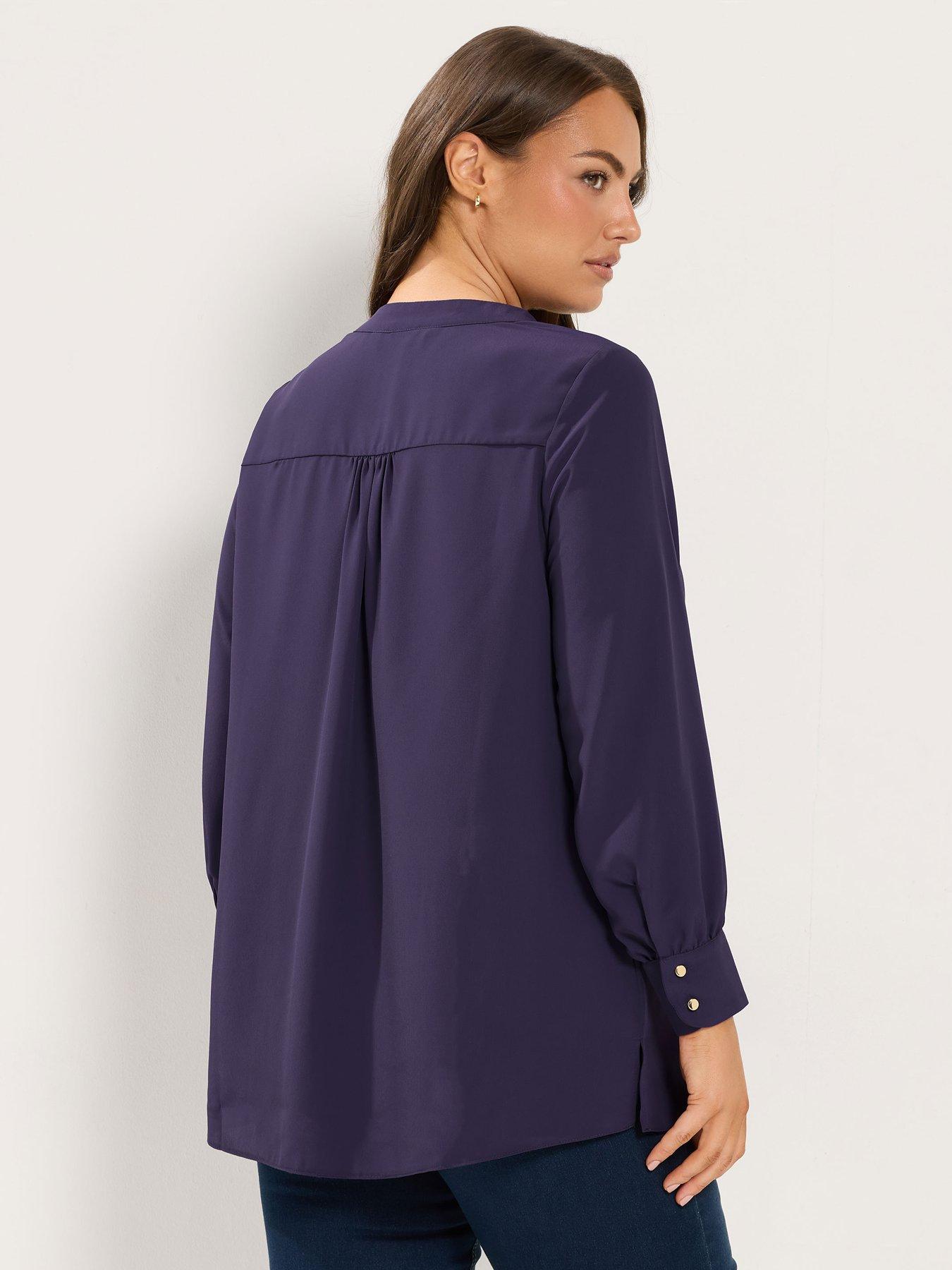 Image 2 of 4 of Yours Curve Half Placket Blouse