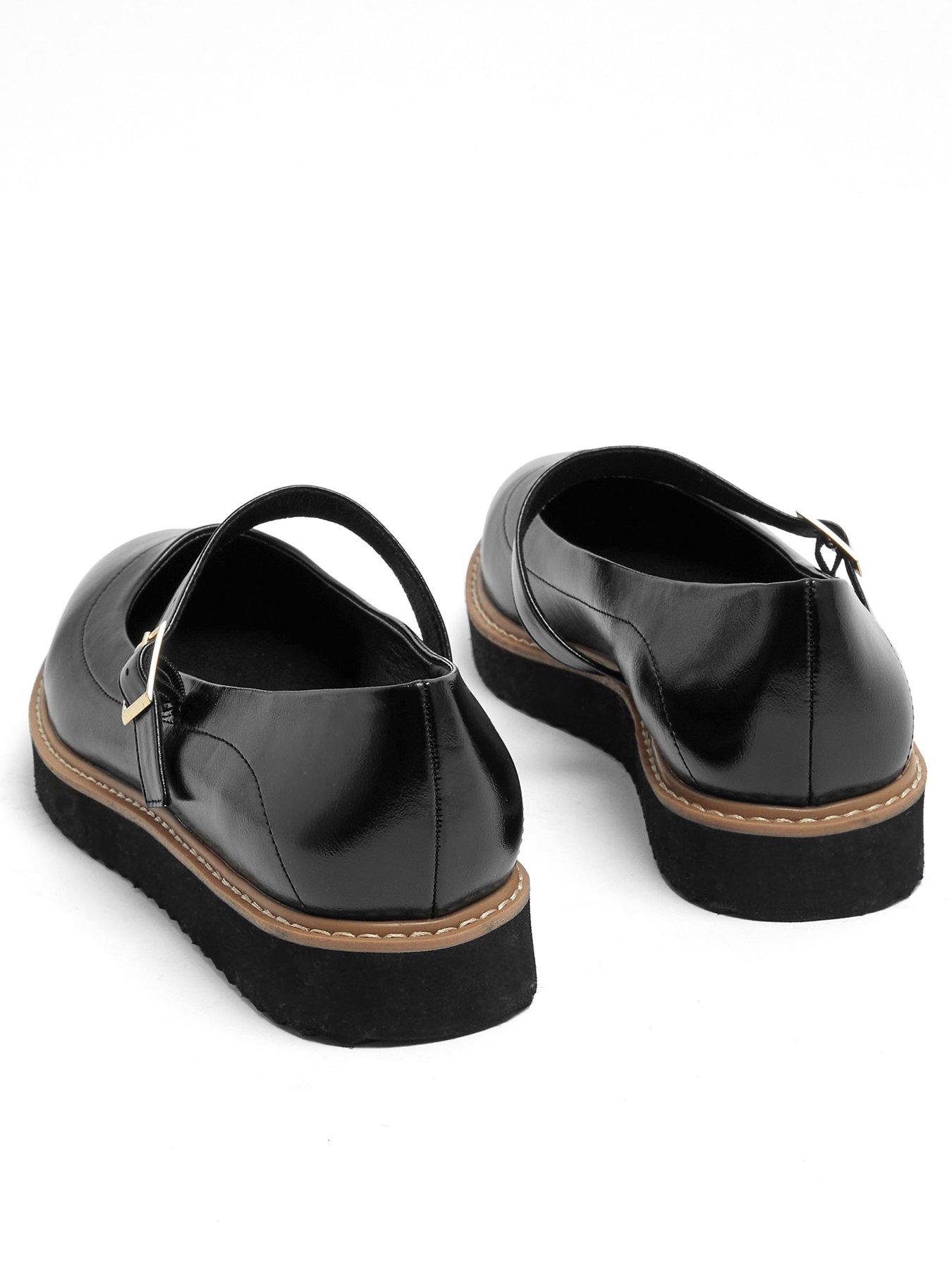 Image 3 of 4 of Yours Curve Extra Wide Fit Faux Leather Mary Jane Shoes - Black