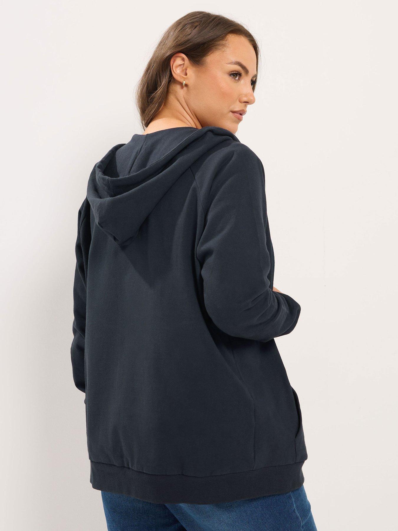Image 2 of 4 of Yours Curve Zip Through Hoodie - Blue