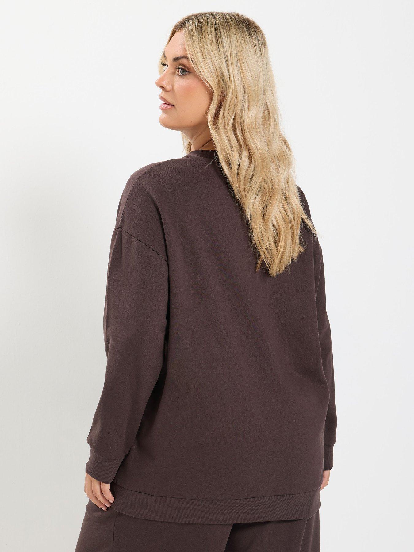 Image 2 of 4 of Yours Crew Neck Sweatshirt - Brown