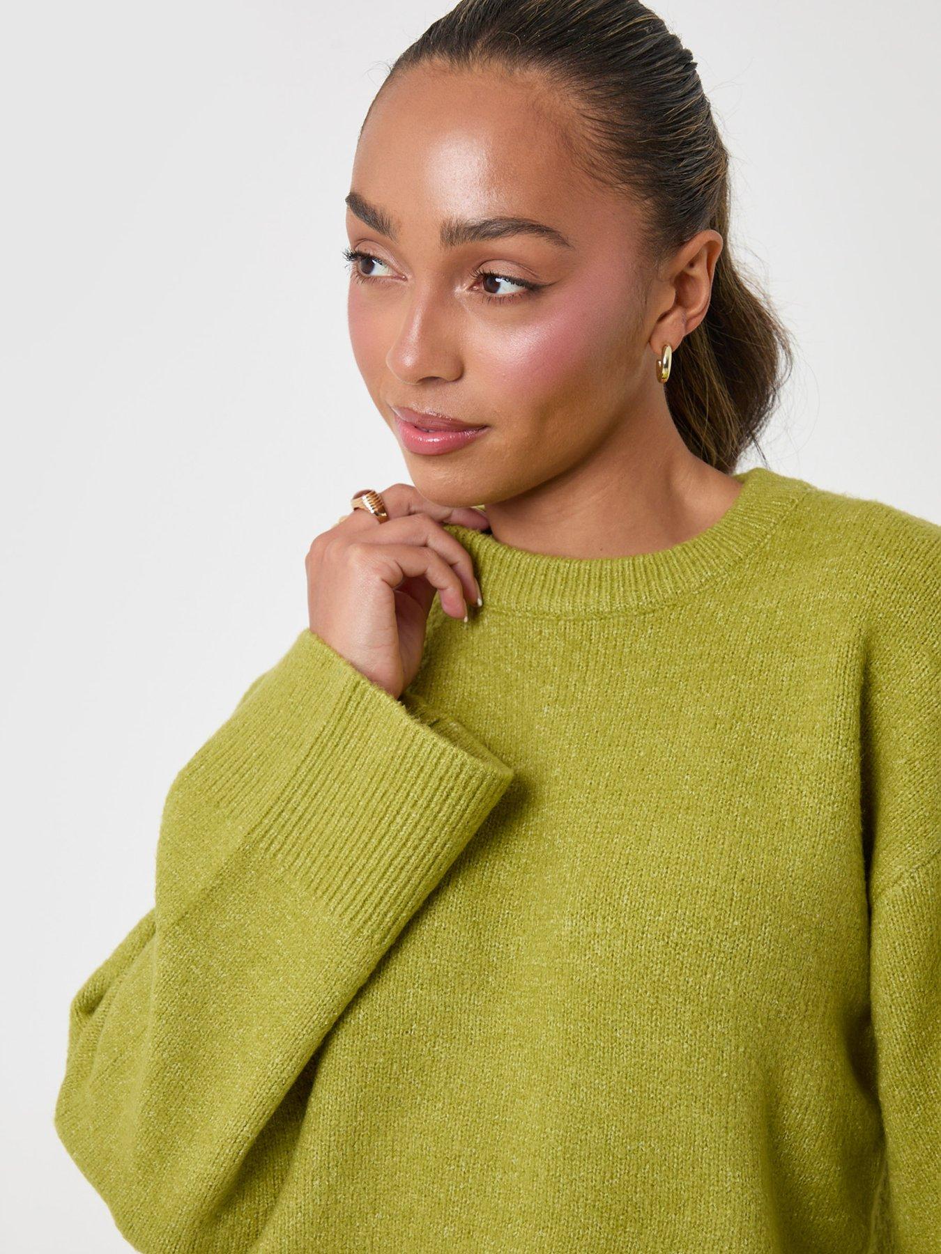 Image 4 of 5 of Threadbare Threadbare Womens Soft-Touch Crew Neck Jumper - Green