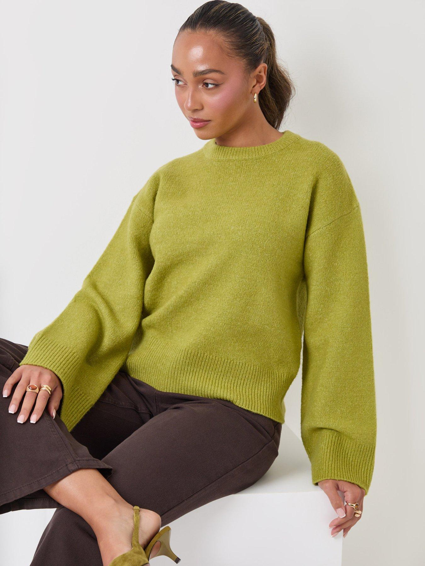 Image 5 of 5 of Threadbare Threadbare Womens Soft-Touch Crew Neck Jumper - Green