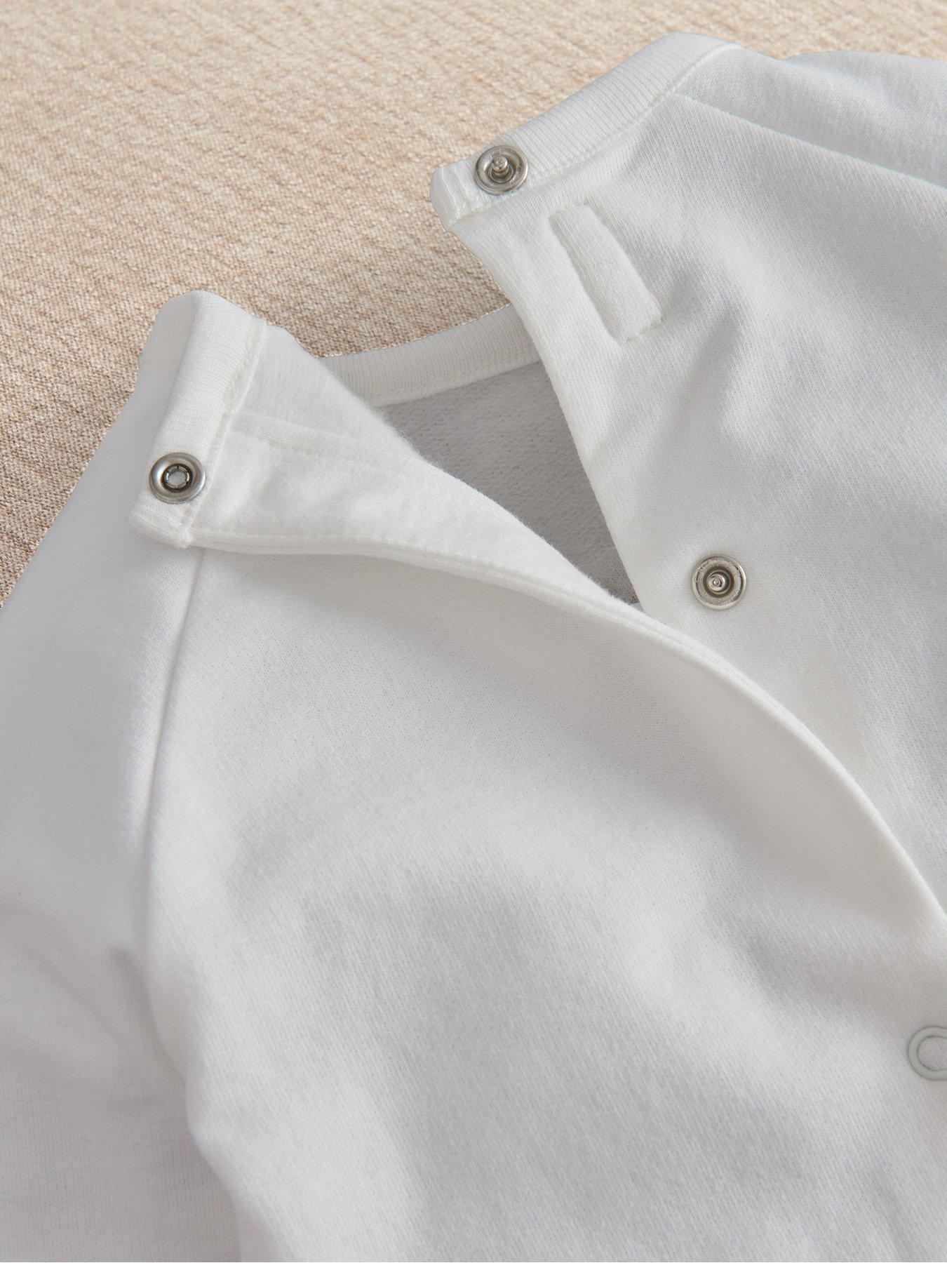 Image 4 of 6 of Mamas & Papas Baby Unisex Duck Hello World Sleepsuit - White