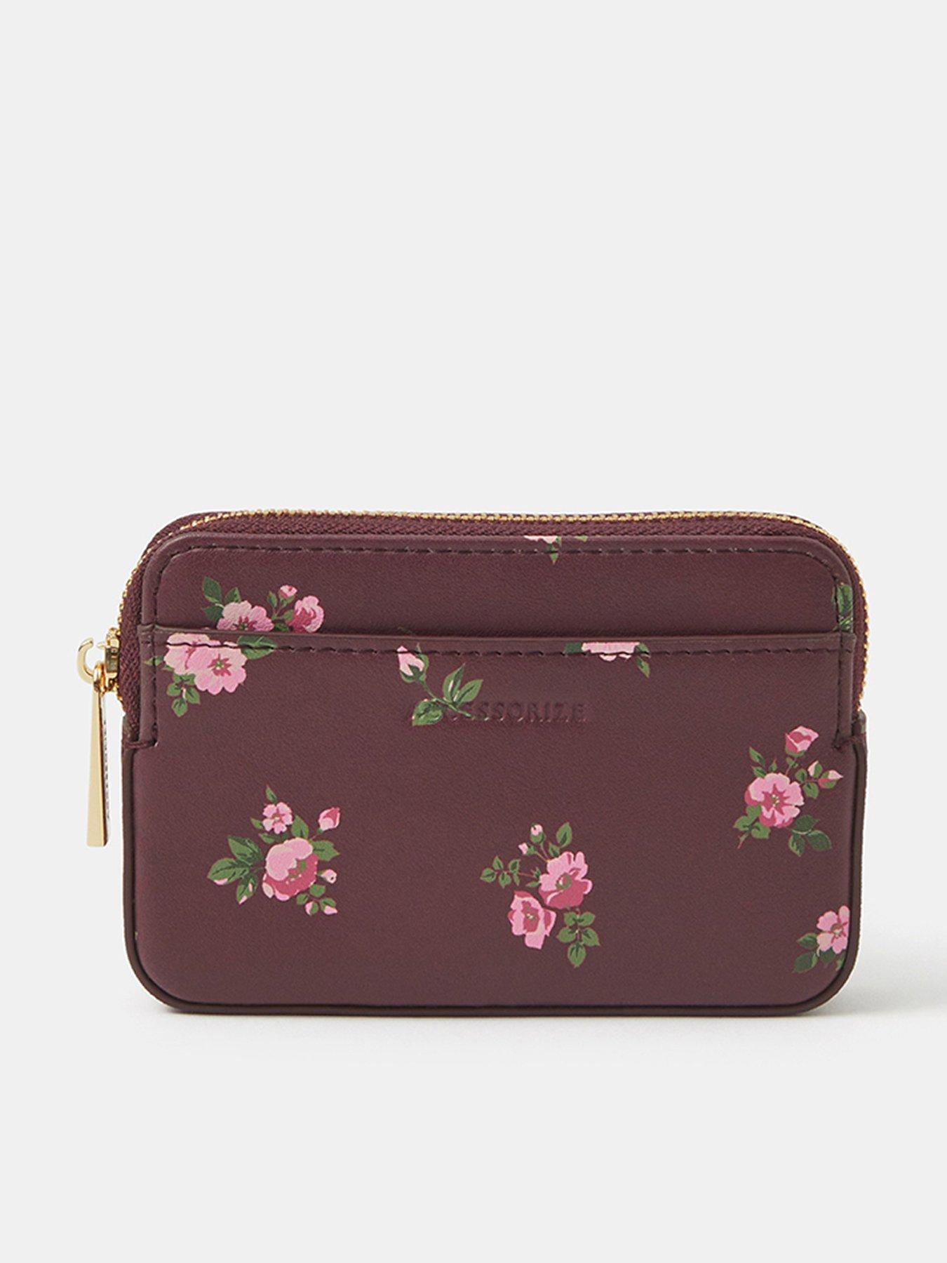 Accessorize Ditsy Floral Box Coin Purse - Purple