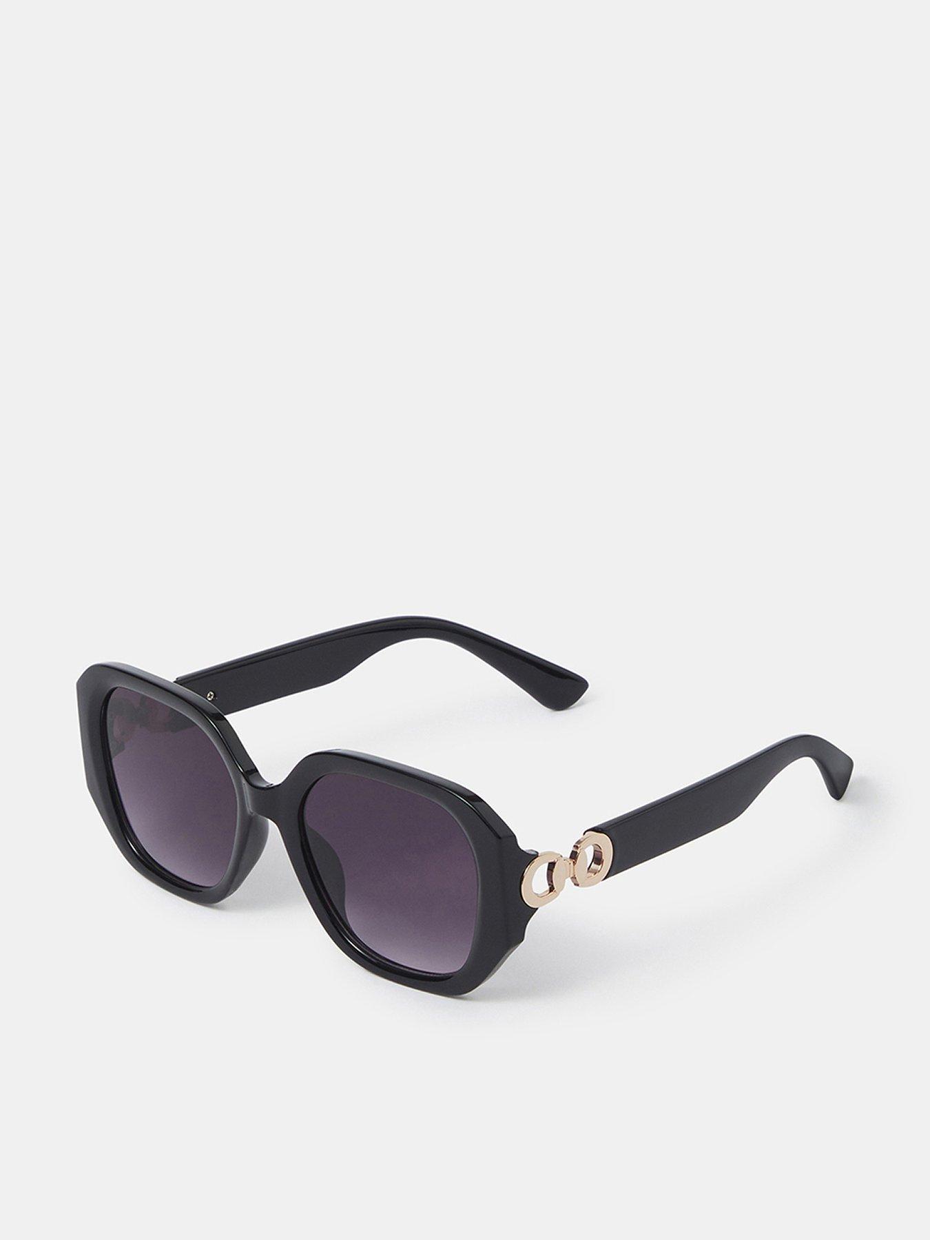 Image 1 of 2 of Accessorize Large Detail Arm Sunglasses