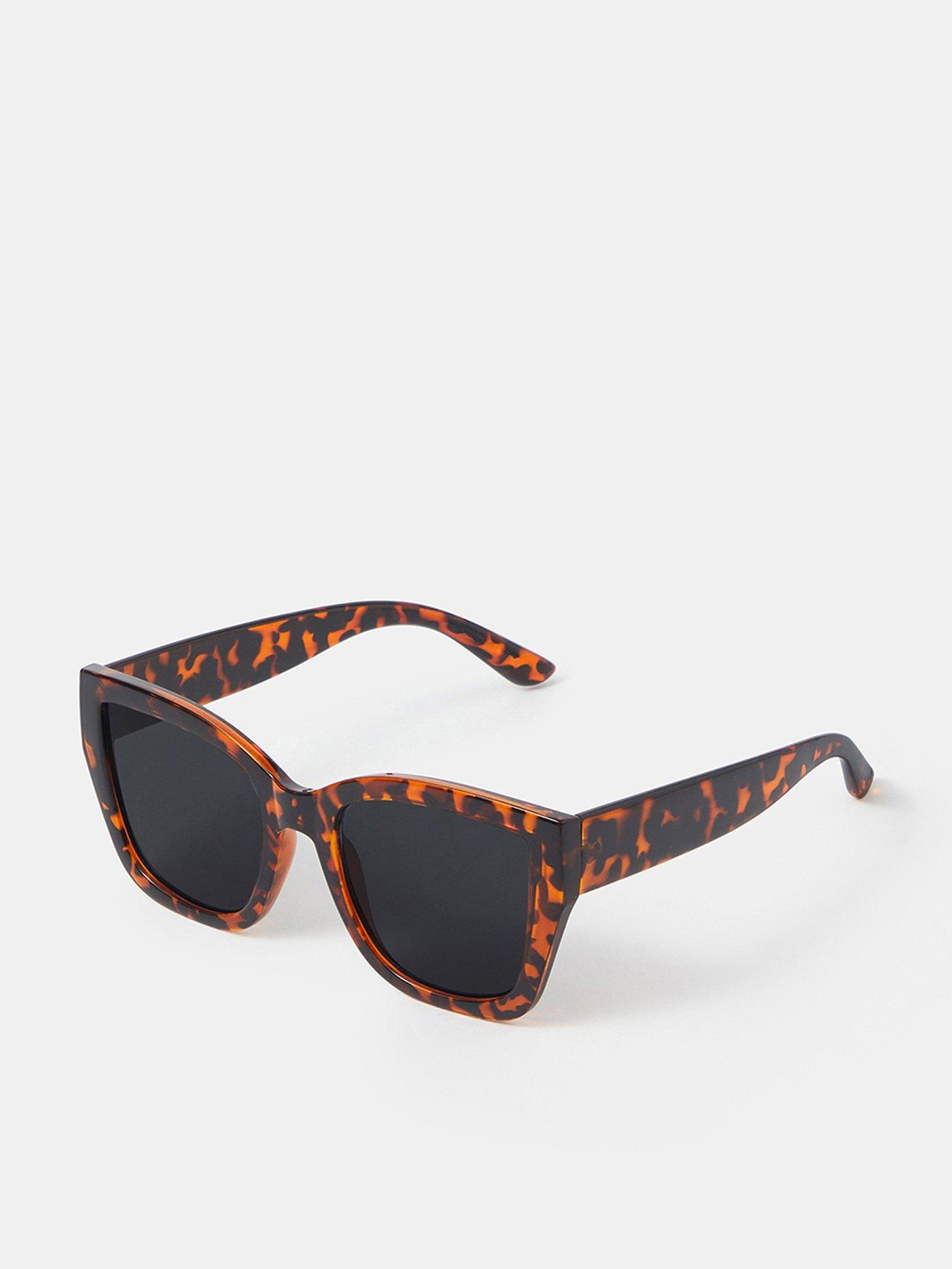 Accessorize Tort Square Sunglasses - Brown