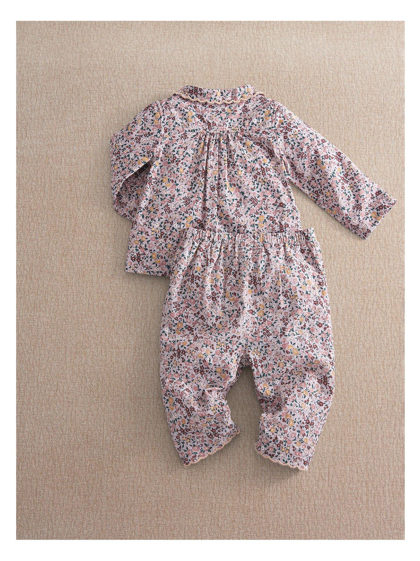 Image 2 of 3 of Mamas & Papas Baby Girls Vintage Floral Woven Pyjamas - Multi