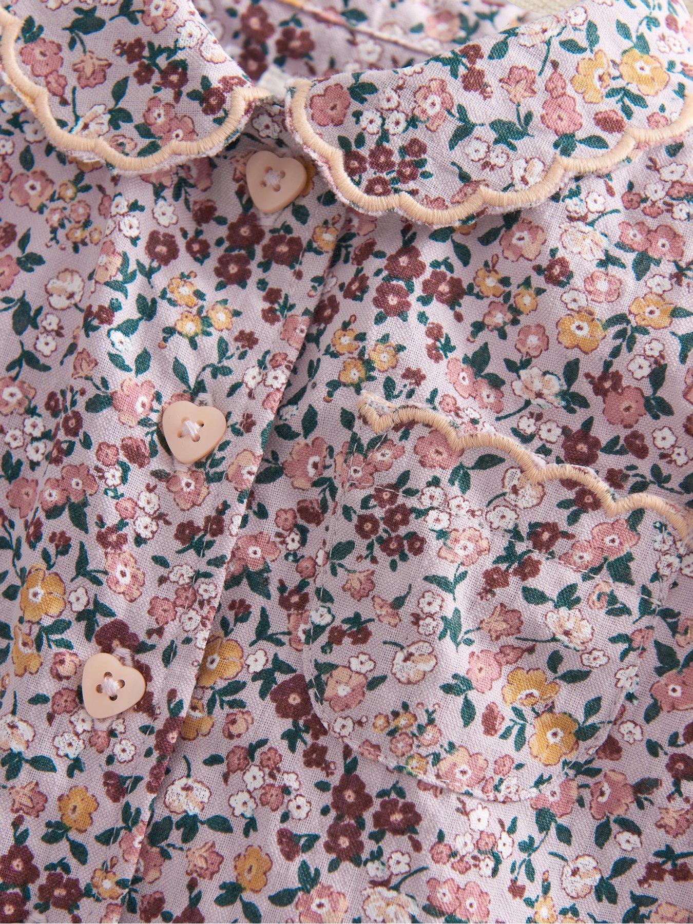 Image 3 of 3 of Mamas & Papas Baby Girls Vintage Floral Woven Pyjamas - Multi