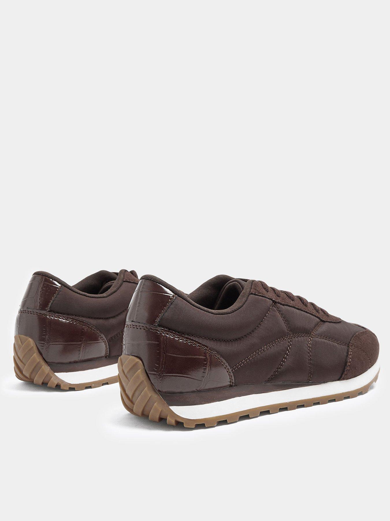 Image 3 of 4 of Yours Curve Extra Wide Fit Quilted Trainers - Red
