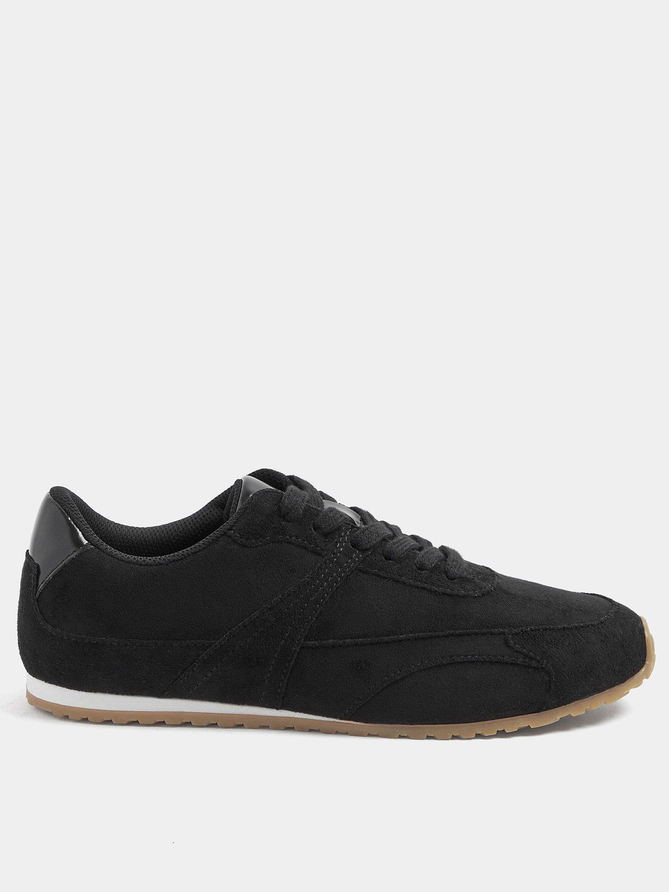 Yours Curve Extra Wide Fit Slim Sole Trainers - Black