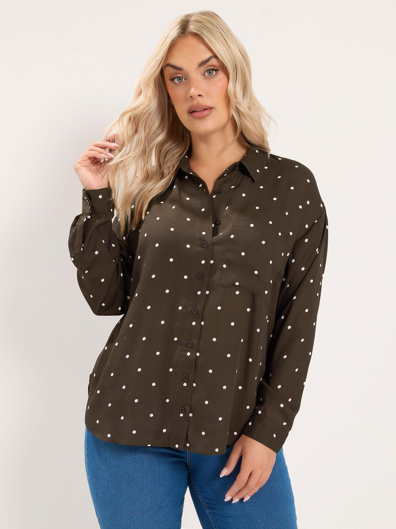 Yours Curve Spot Print Shirt