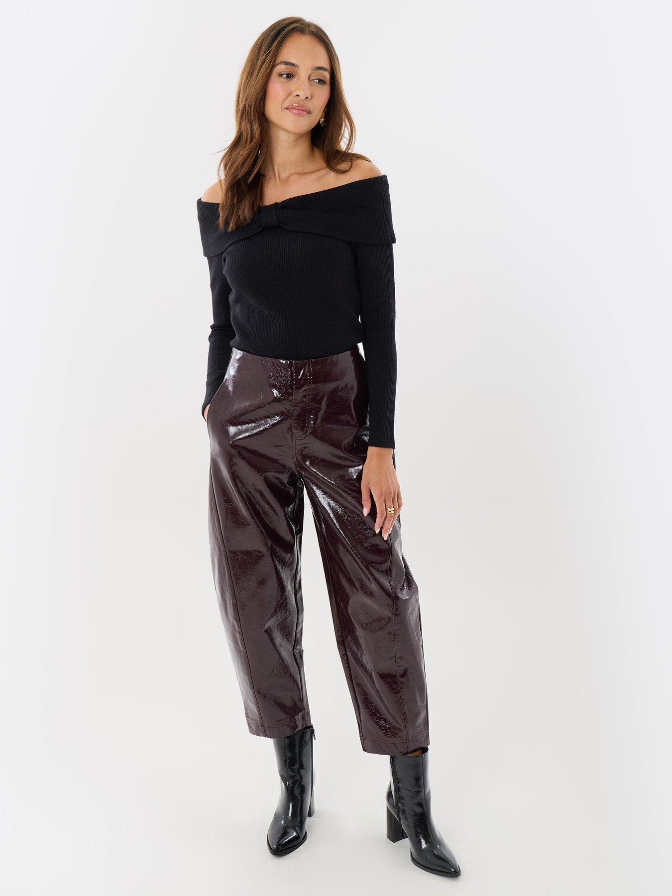 Image 3 of 4 of Threadbare Ladies Bowina Bardot Knit Jumper - Black