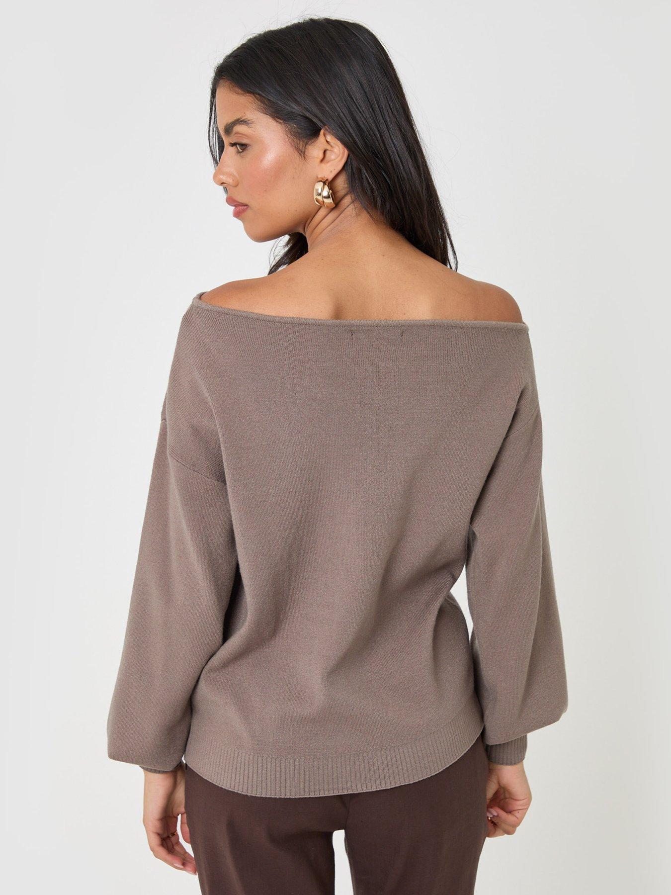 Image 2 of 4 of Threadbare 2 Pack Soft Slash Neck Jumpers In Black