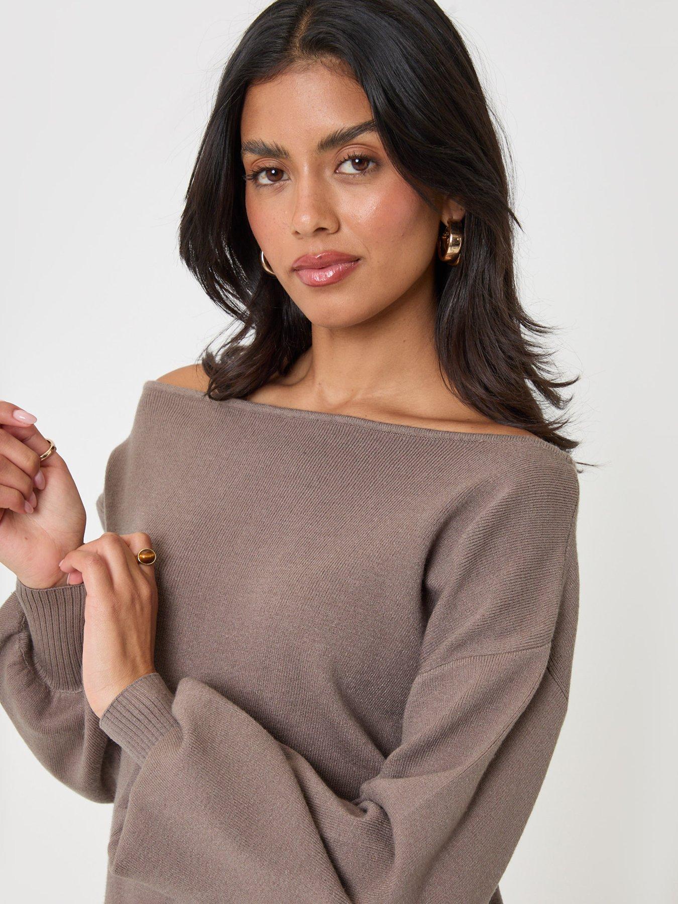 Image 4 of 4 of Threadbare 2 Pack Soft Slash Neck Jumpers In Black