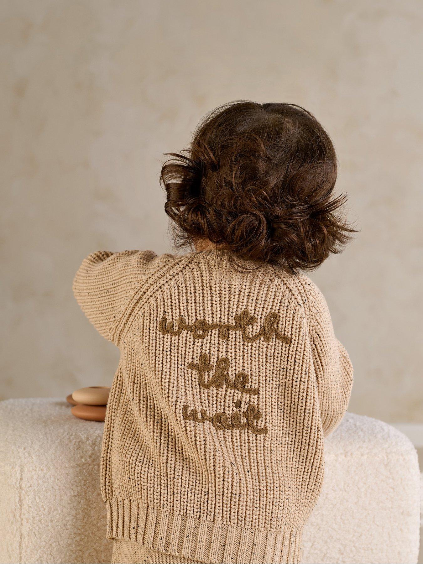 Image 5 of 7 of Mamas & Papas Baby Unisex 2 Piece Snail Knitted Jumper &amp; Trousers Set - Beige