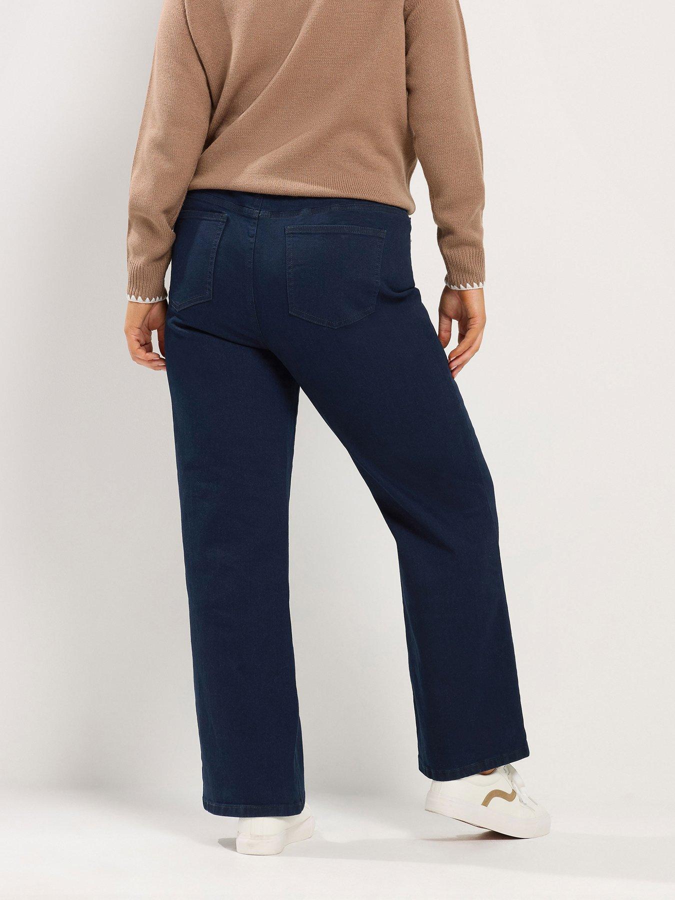 Image 2 of 4 of Yours Curve Wide Leg Jegging 28" - Blue