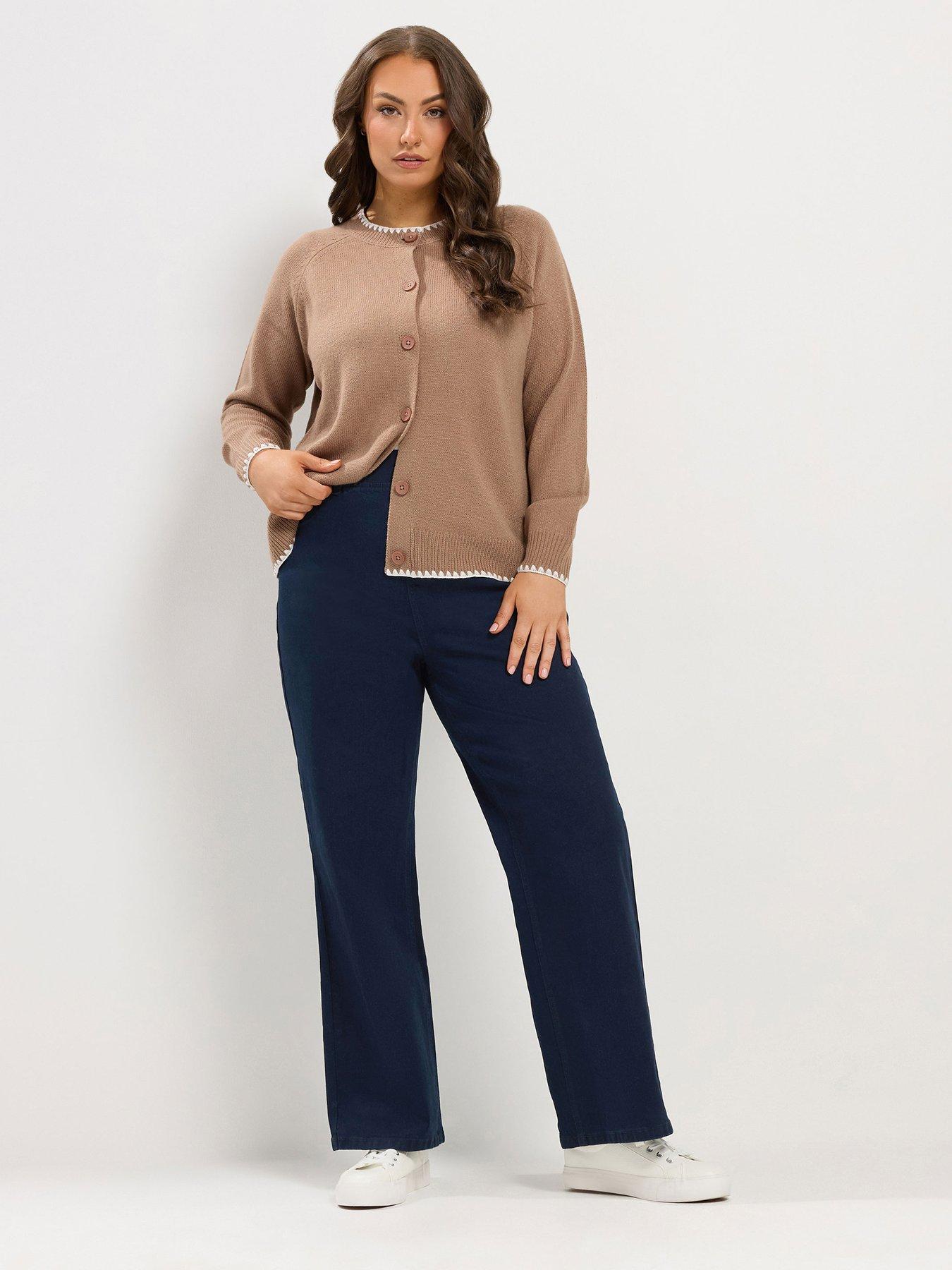 Image 3 of 4 of Yours Curve Wide Leg Jegging 28" - Blue