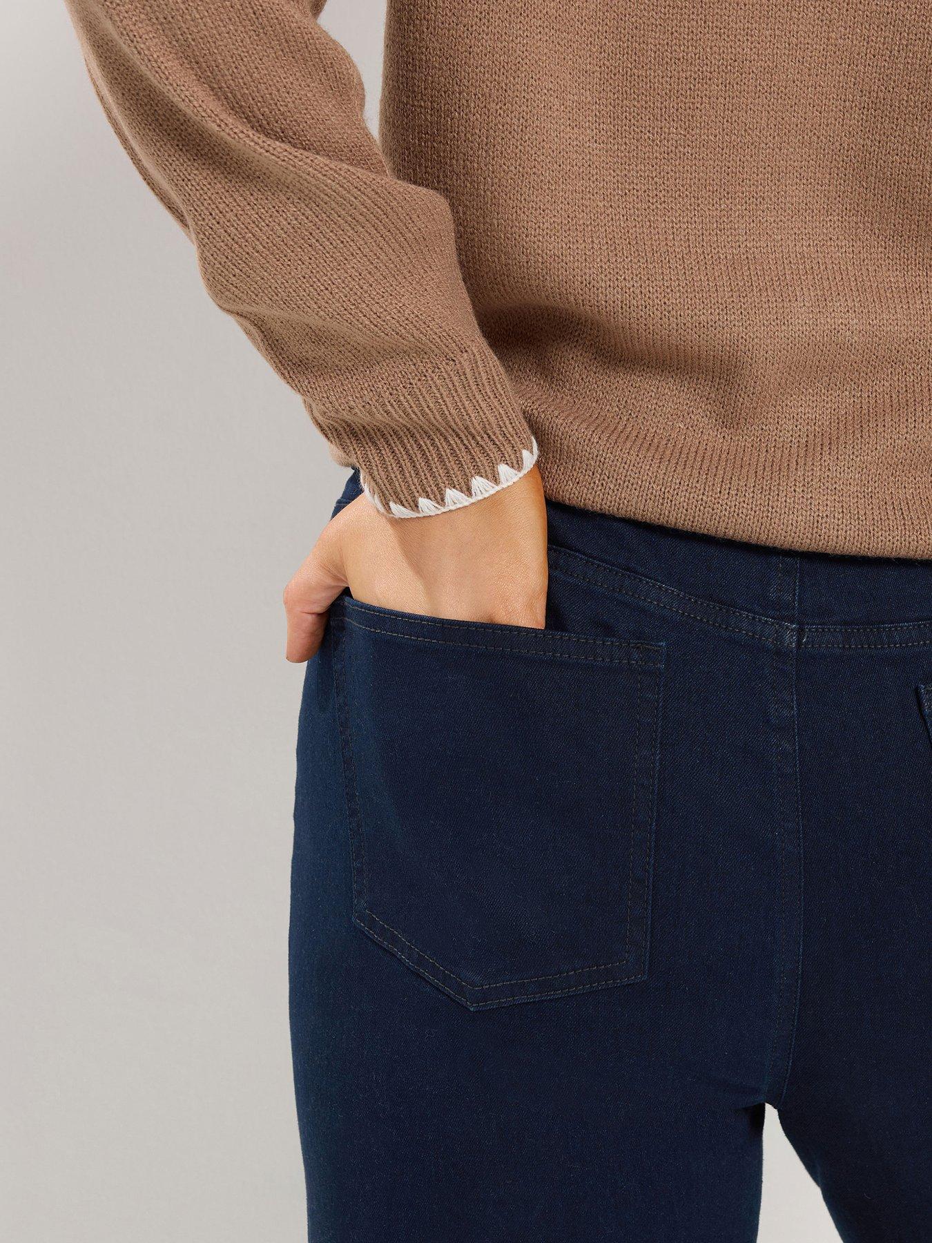 Image 4 of 4 of Yours Curve Wide Leg Jegging 28" - Blue