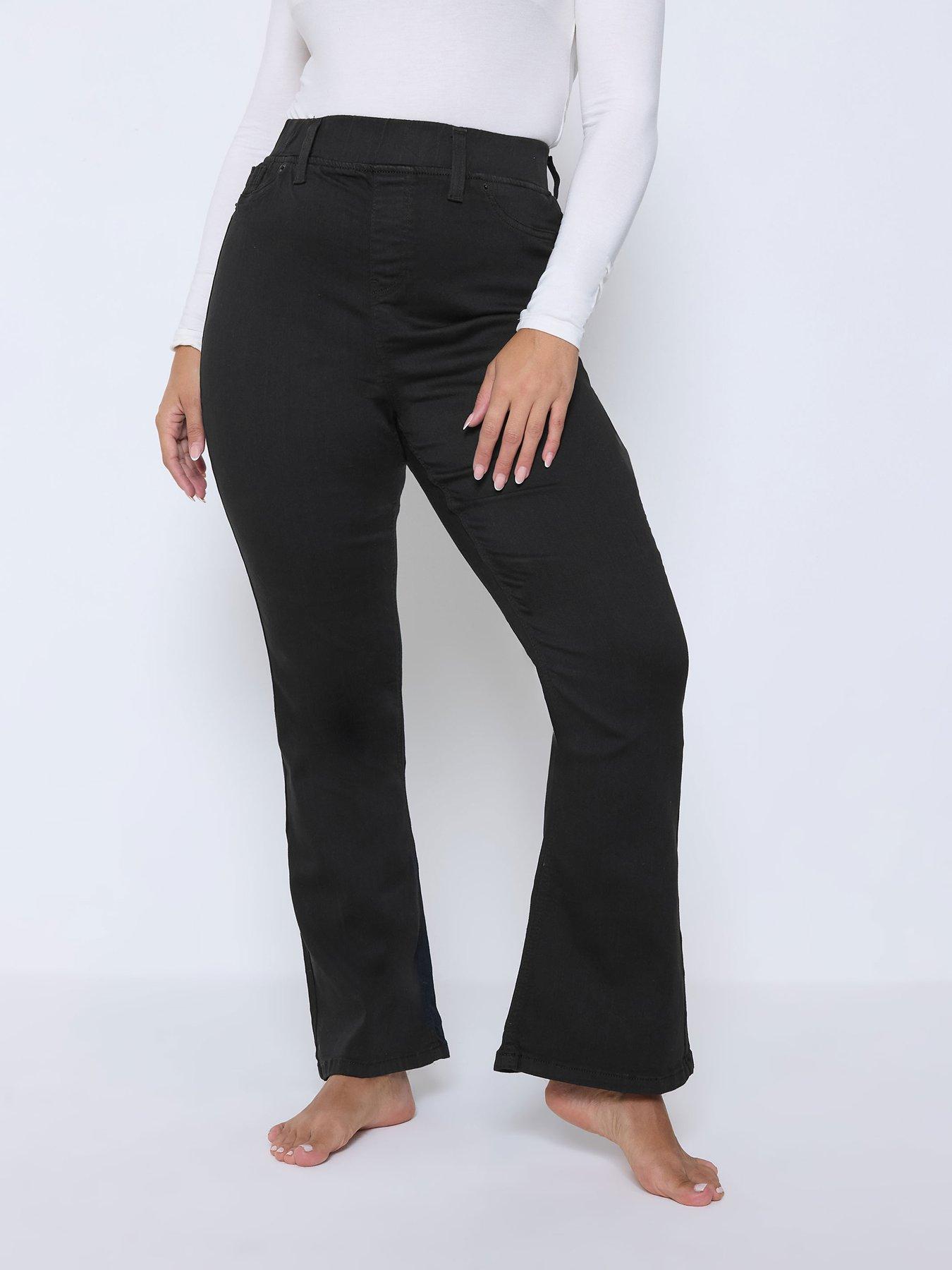 Image 1 of 4 of Yours Curve Flare Jegging 28" - Black